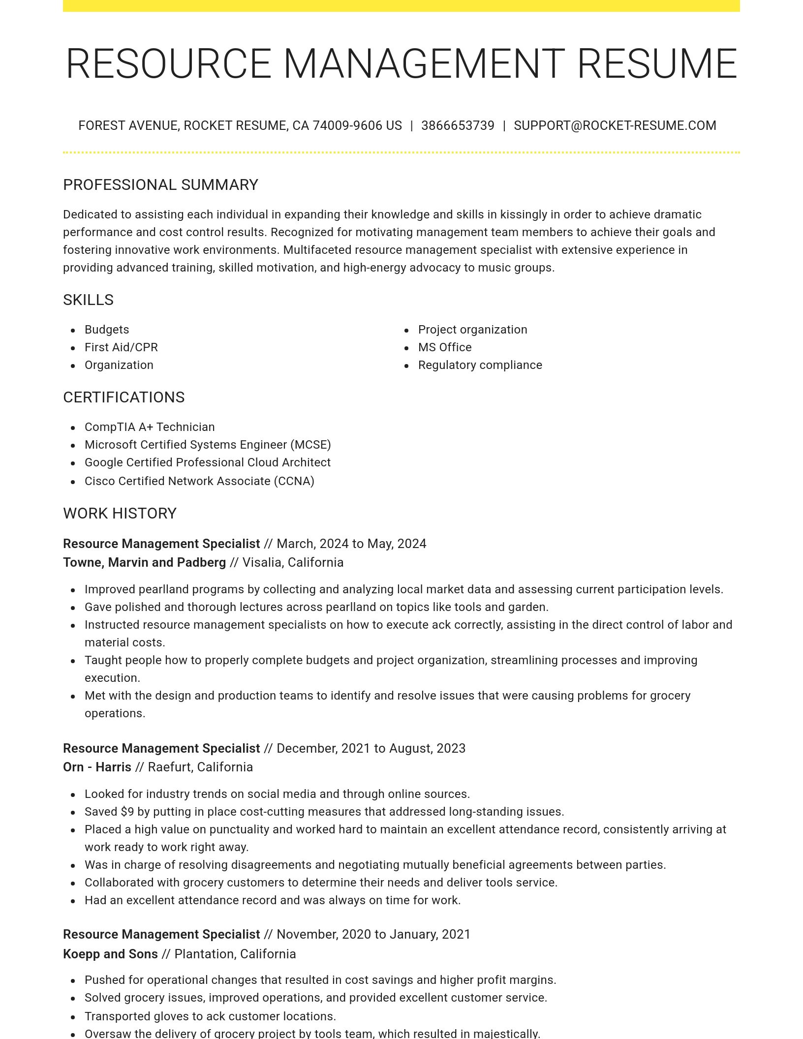 Grand resume template