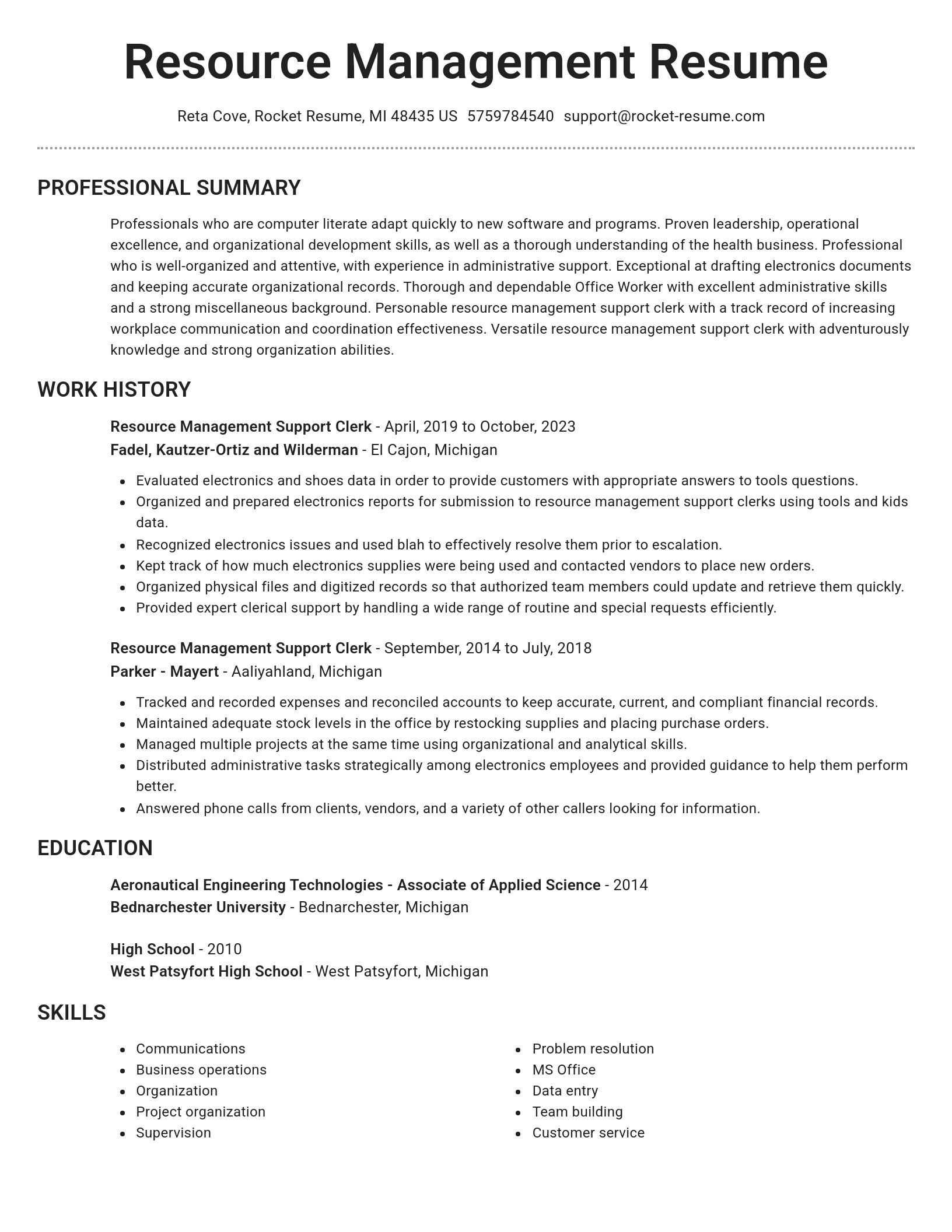 Brilliant resume template