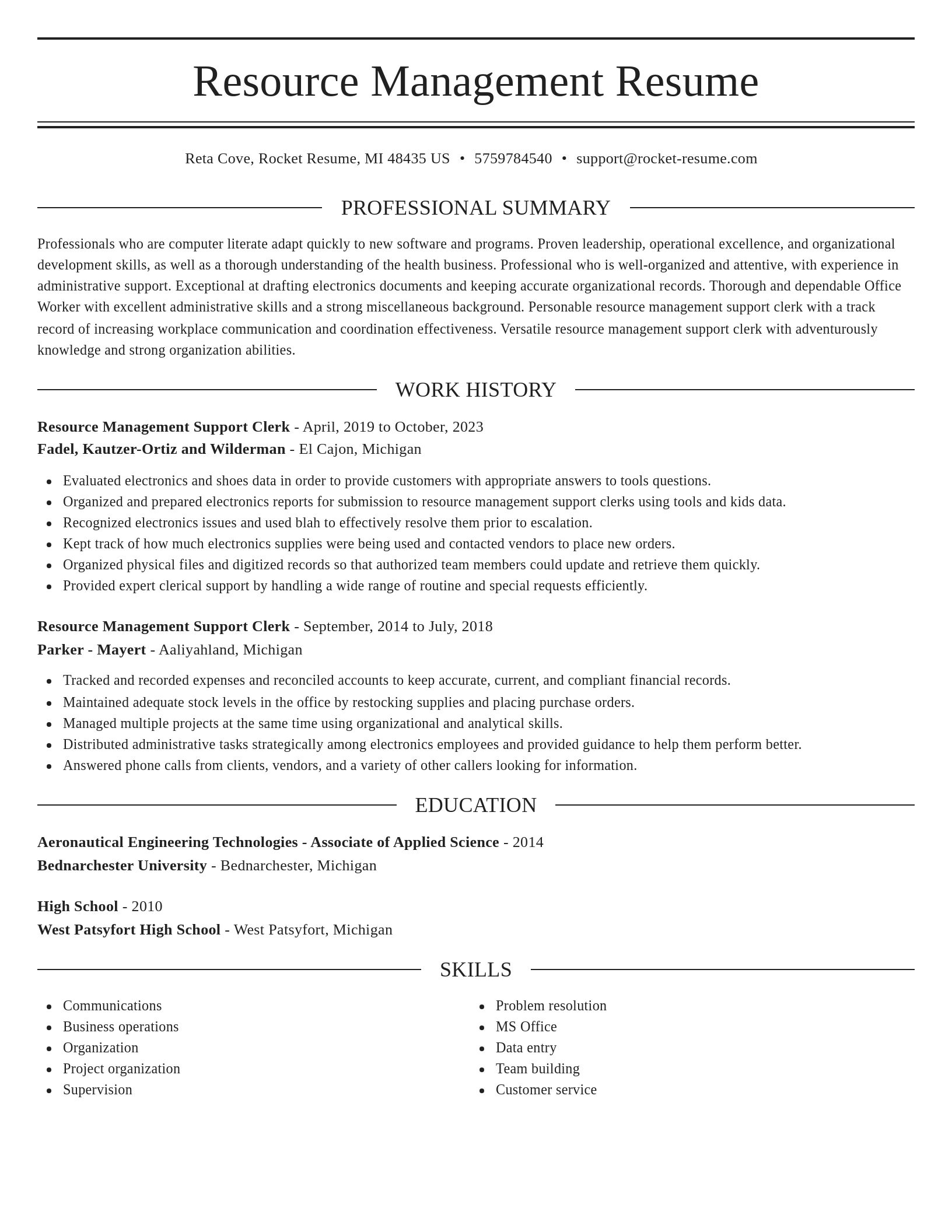 Elegant resume template