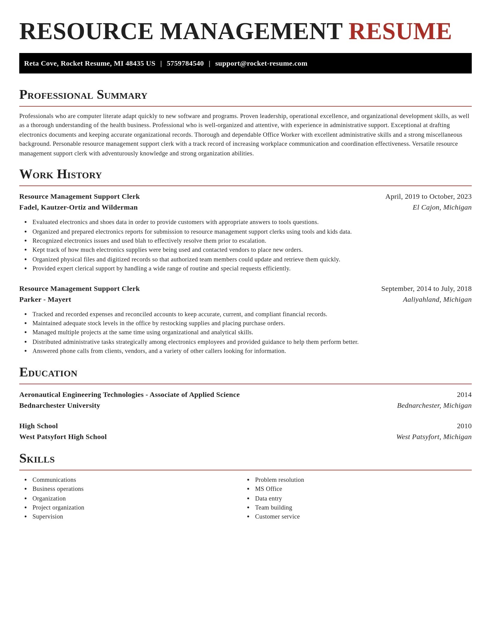 Exquisite resume template