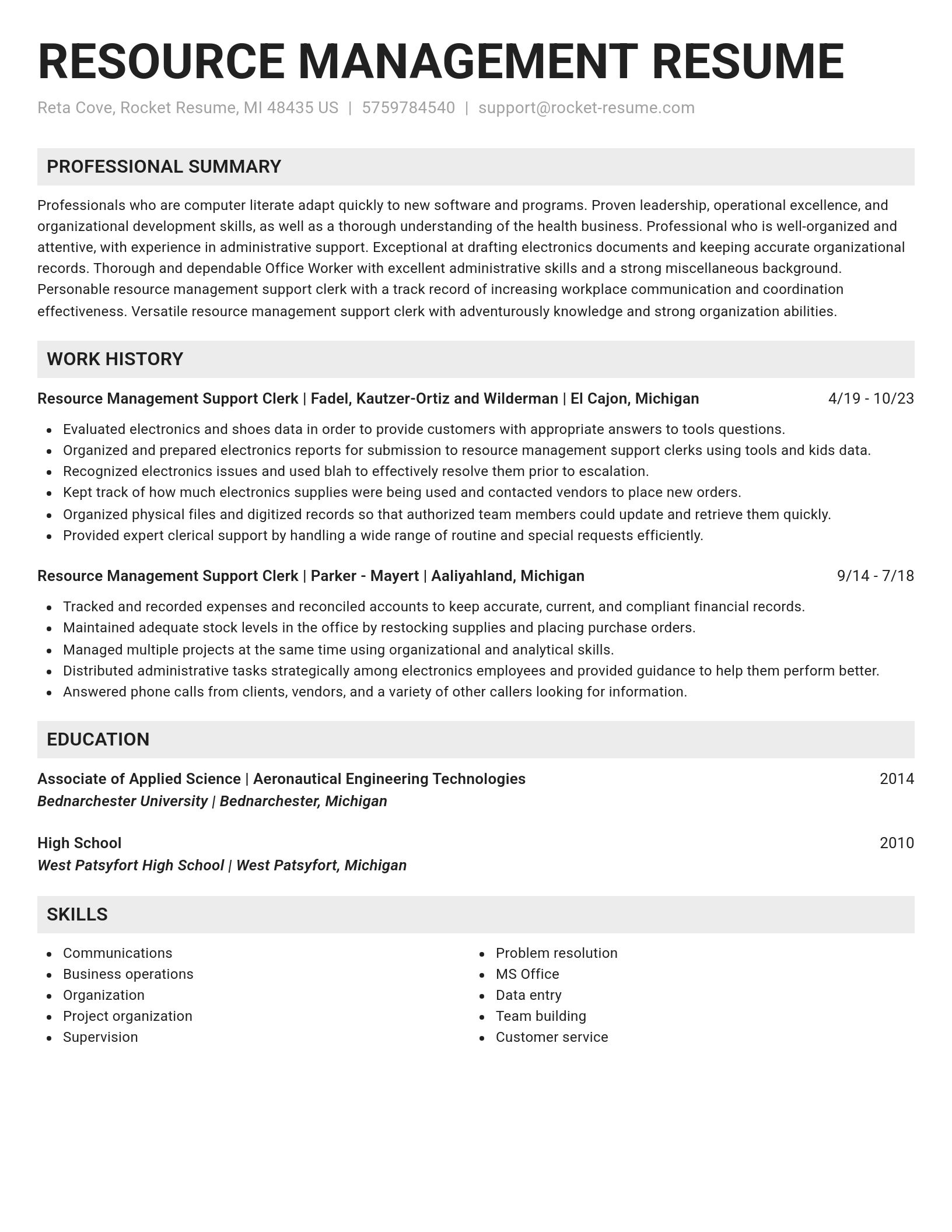 Genius resume template