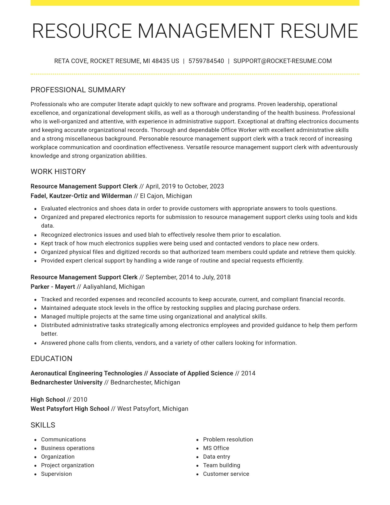 Grand resume template