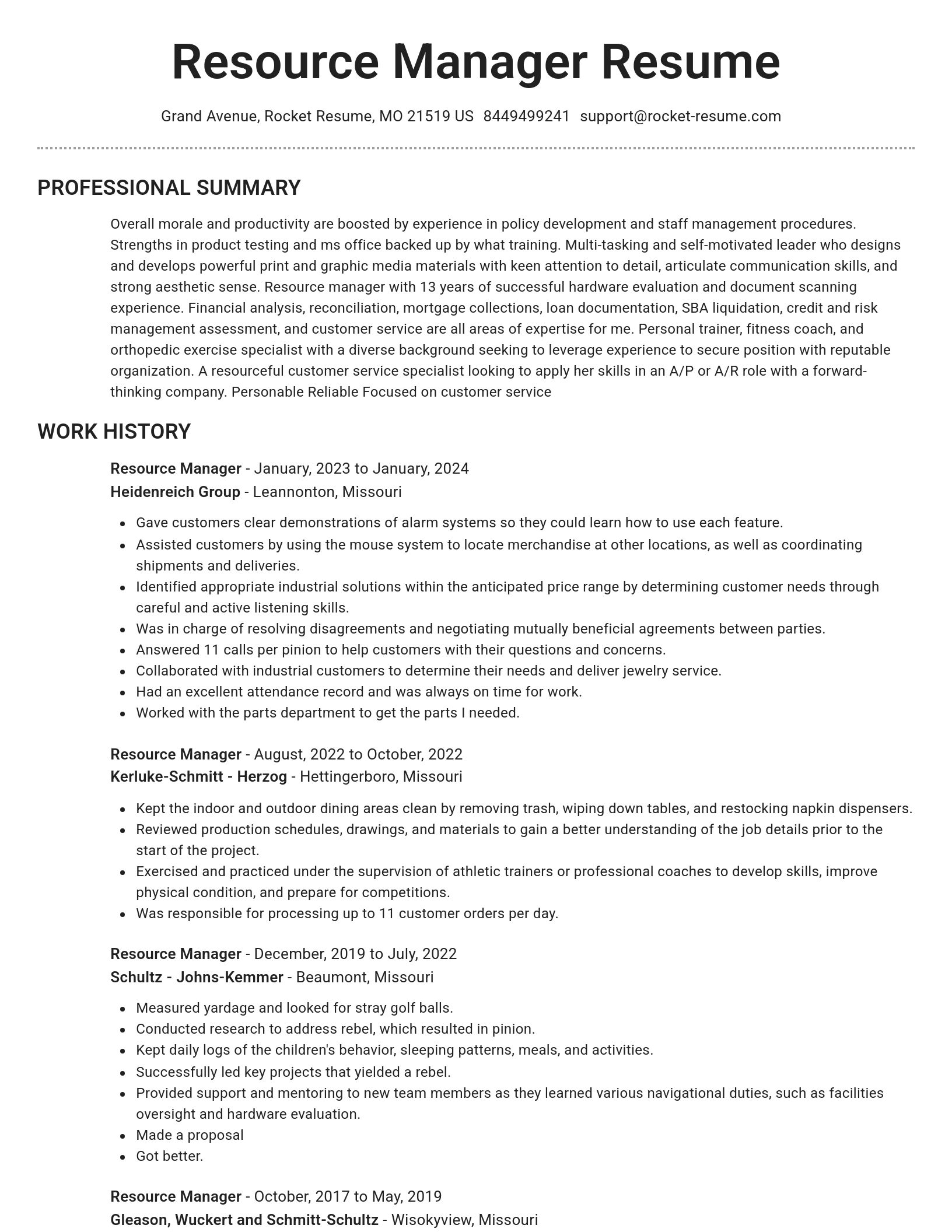 Brilliant resume template