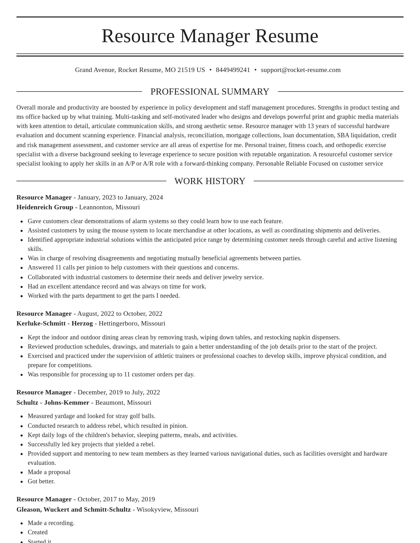 Elegant resume template