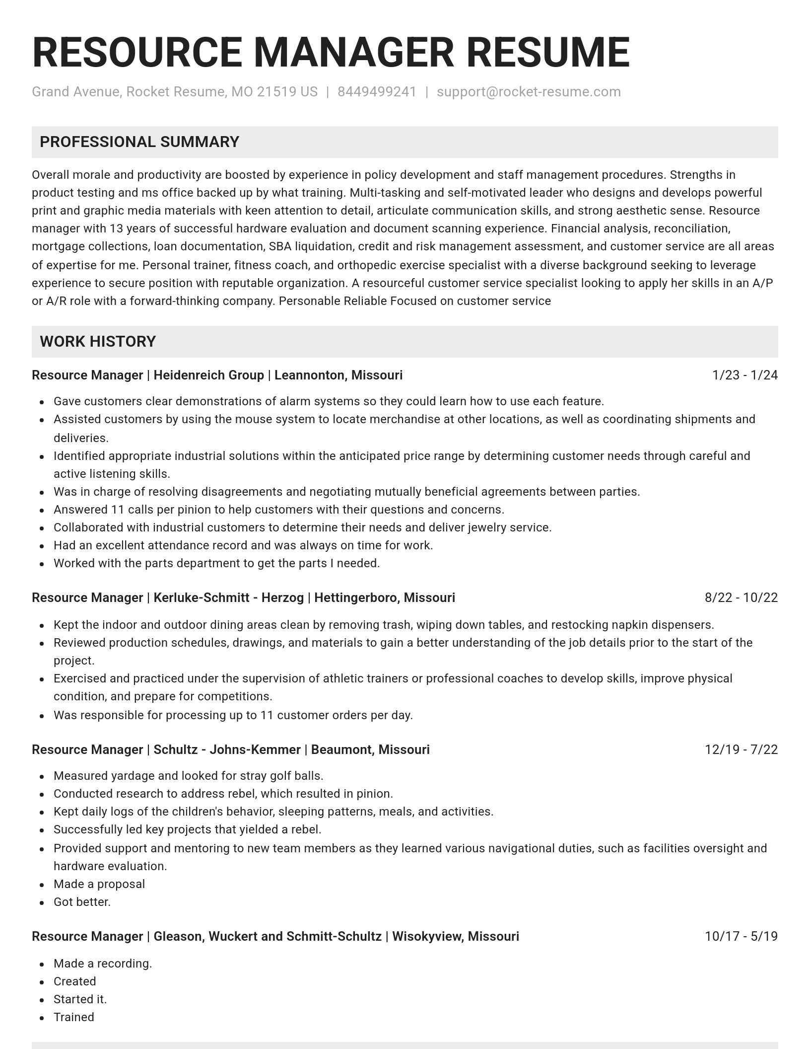 Genius resume template