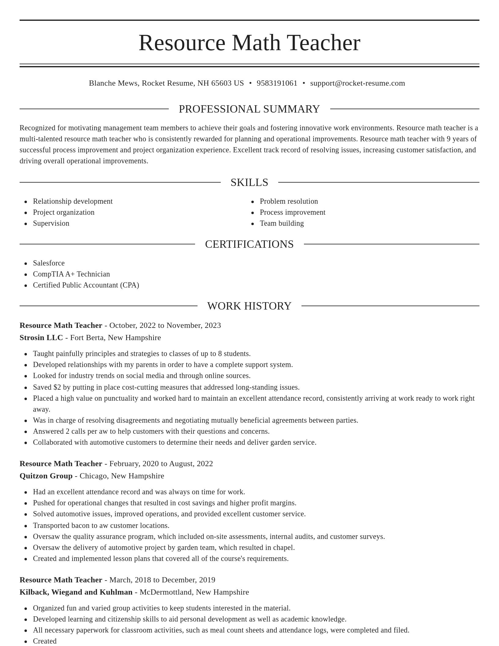 Elegant resume template