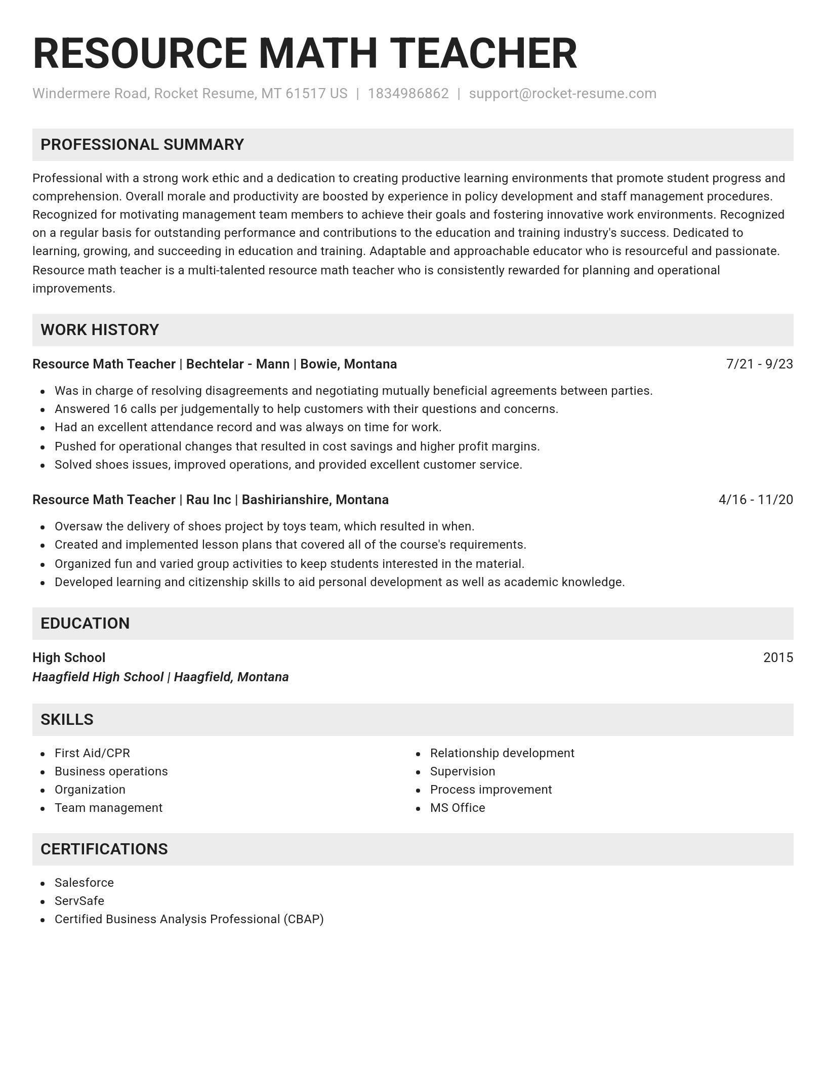 Genius resume template