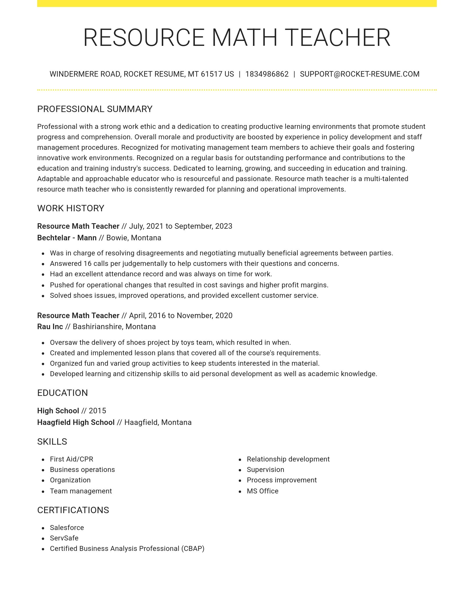 Grand resume template