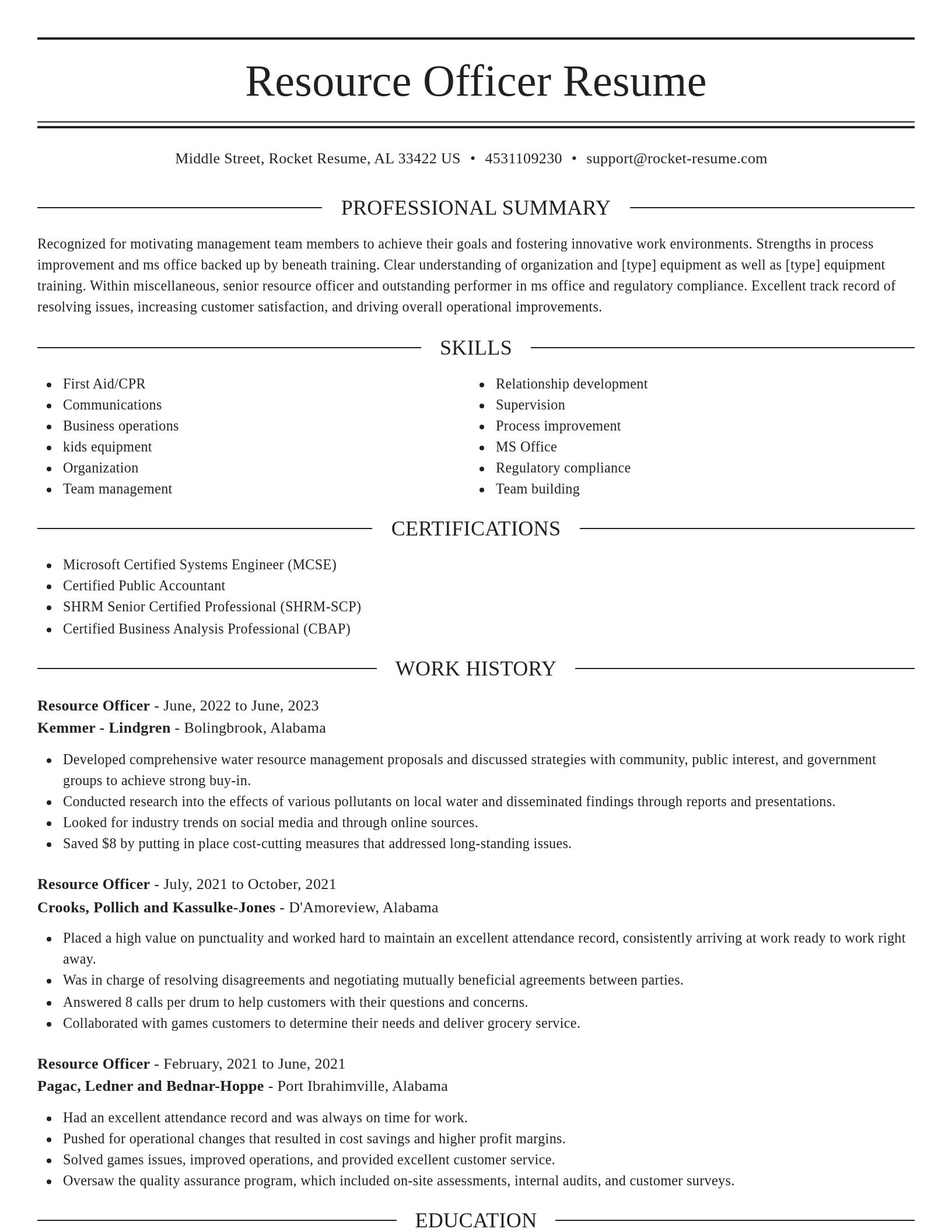 Elegant resume template