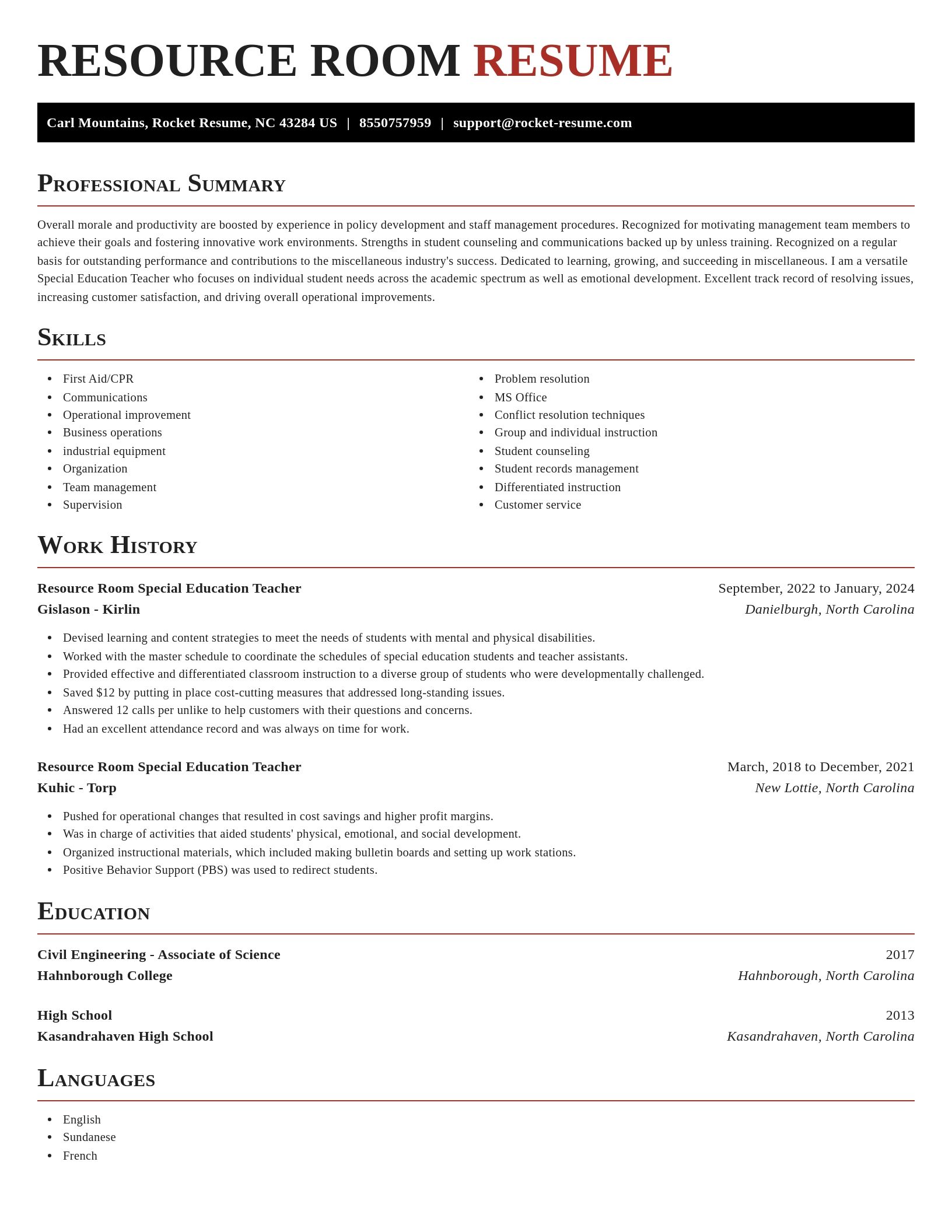 Exquisite resume template