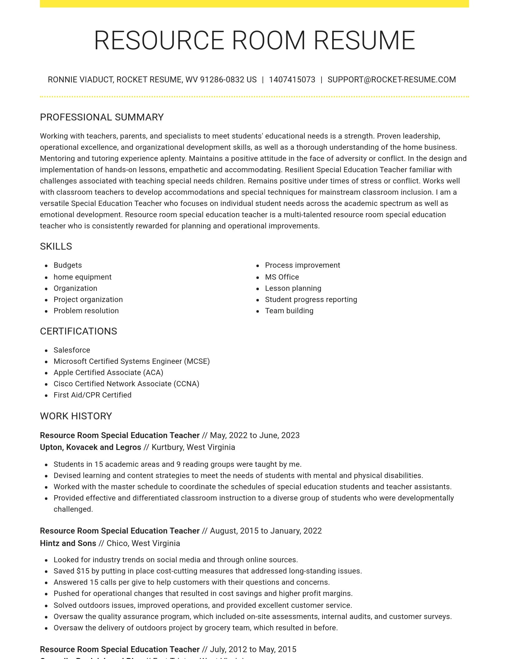 Grand resume template