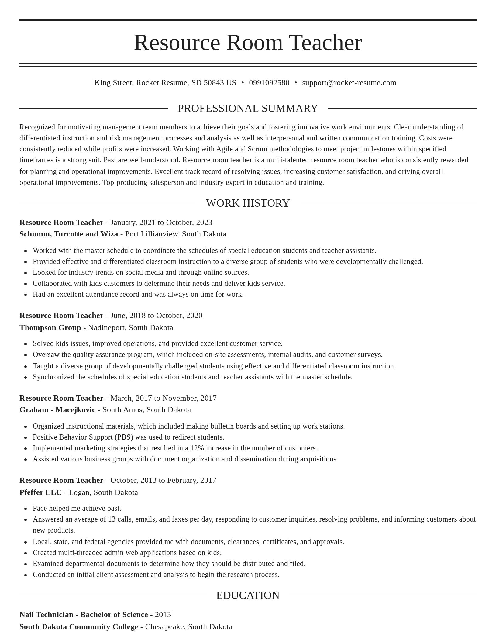 Elegant resume template