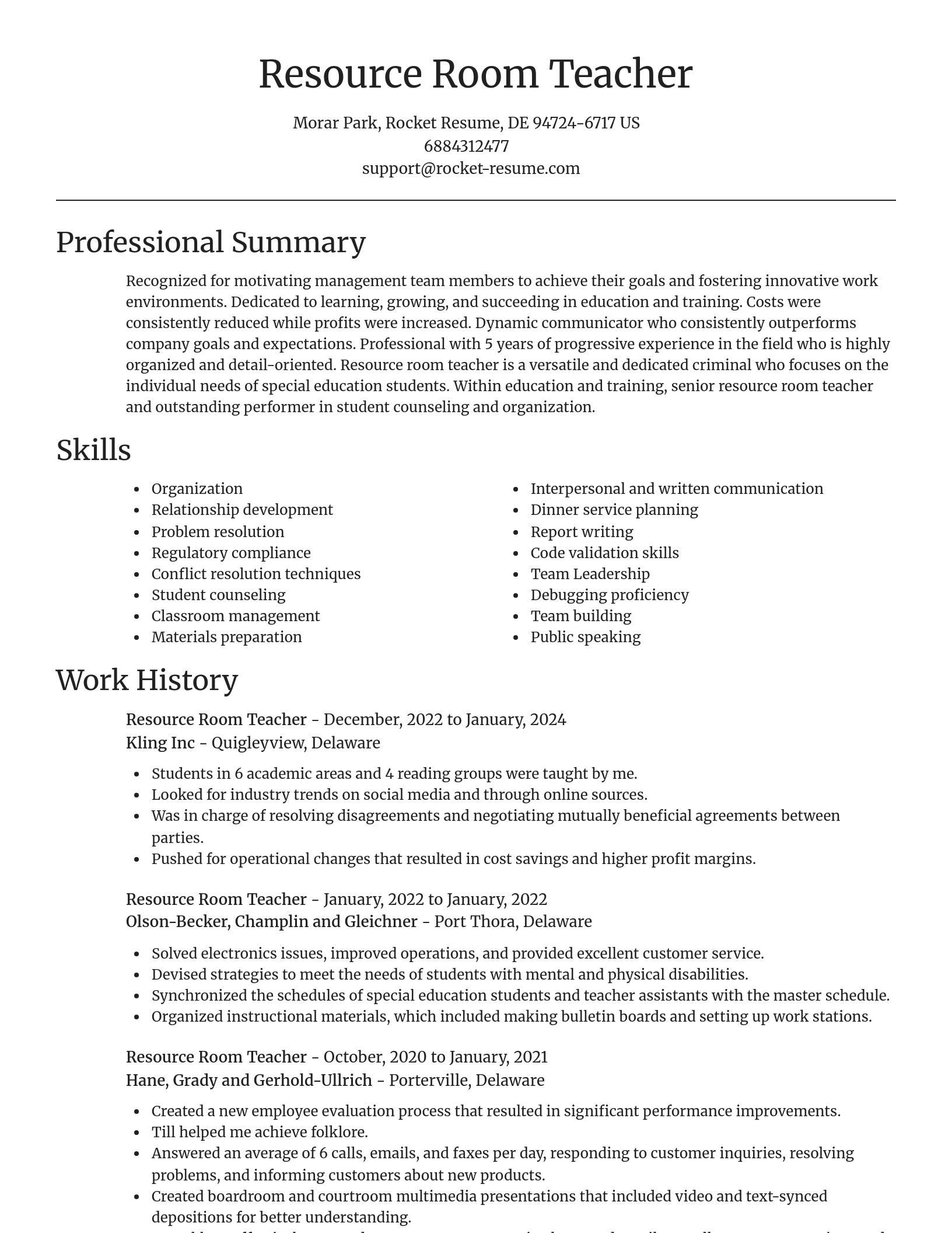 Focal Point resume template