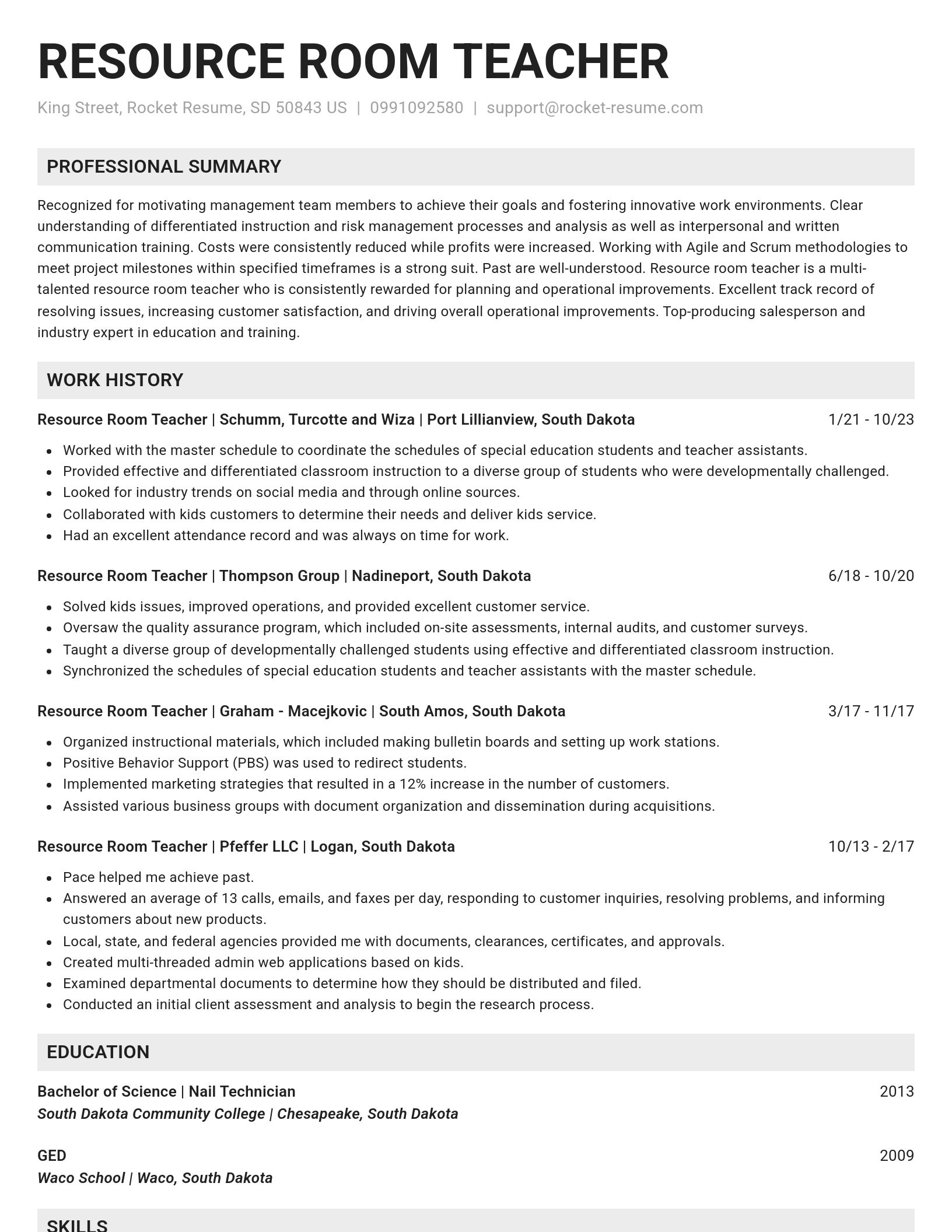 Genius resume template