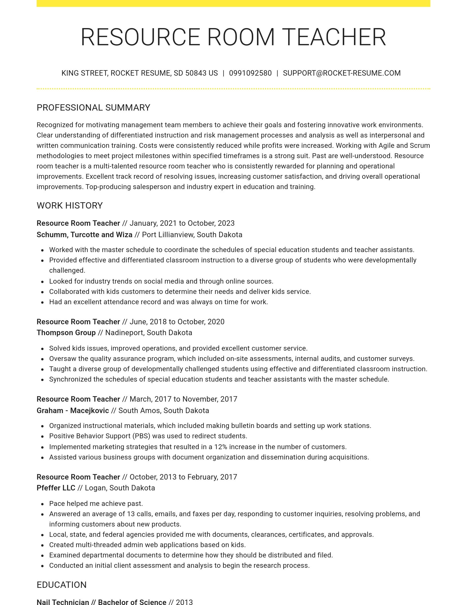 Grand resume template