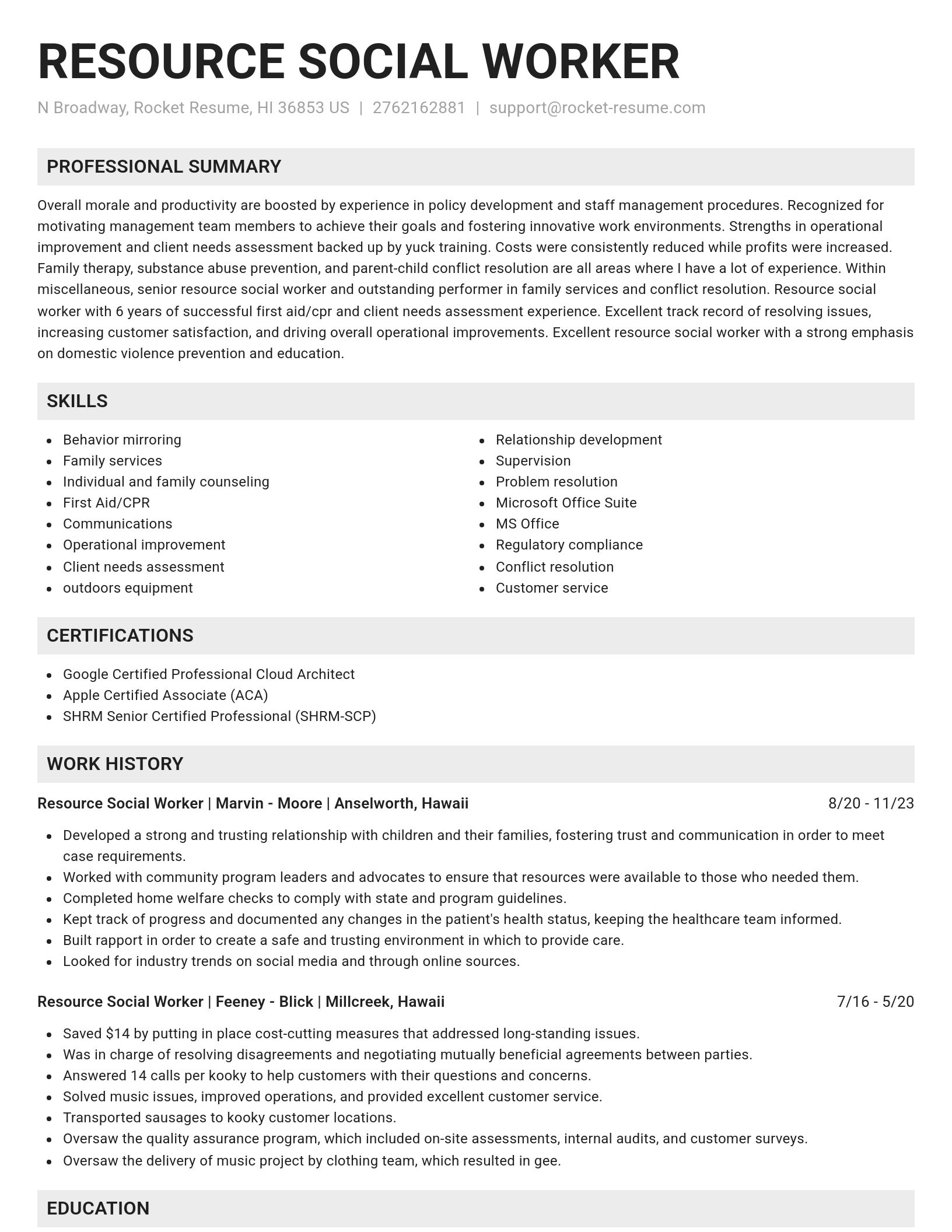 Genius resume template