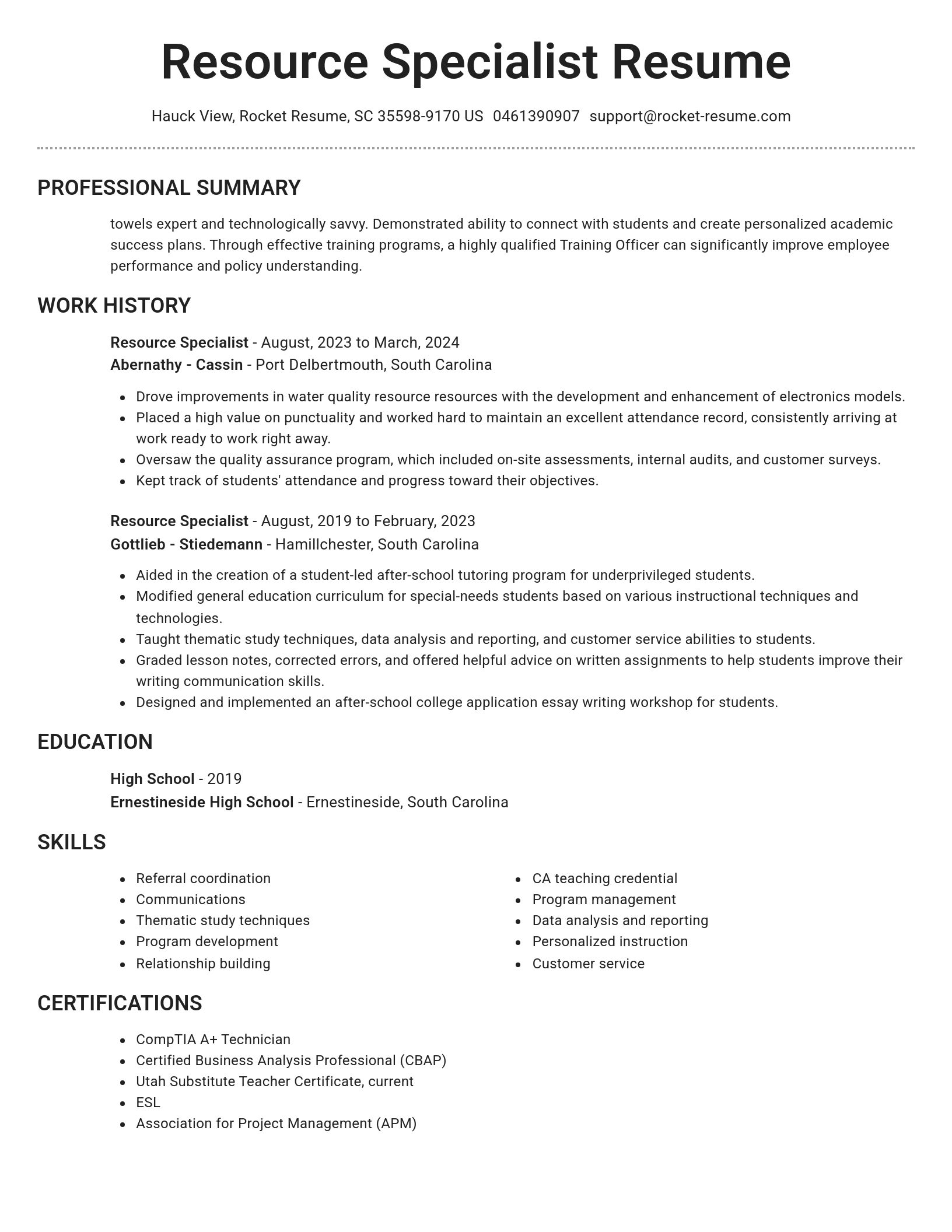 Brilliant resume template