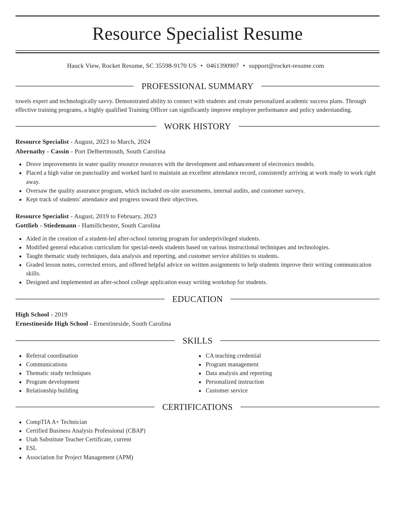 Elegant resume template