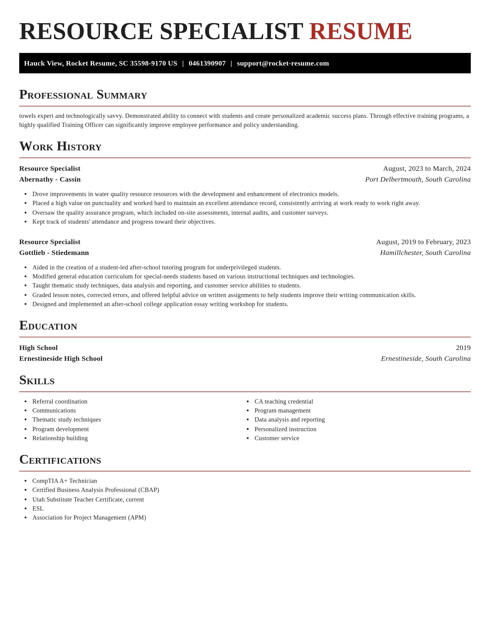 Exquisite resume template