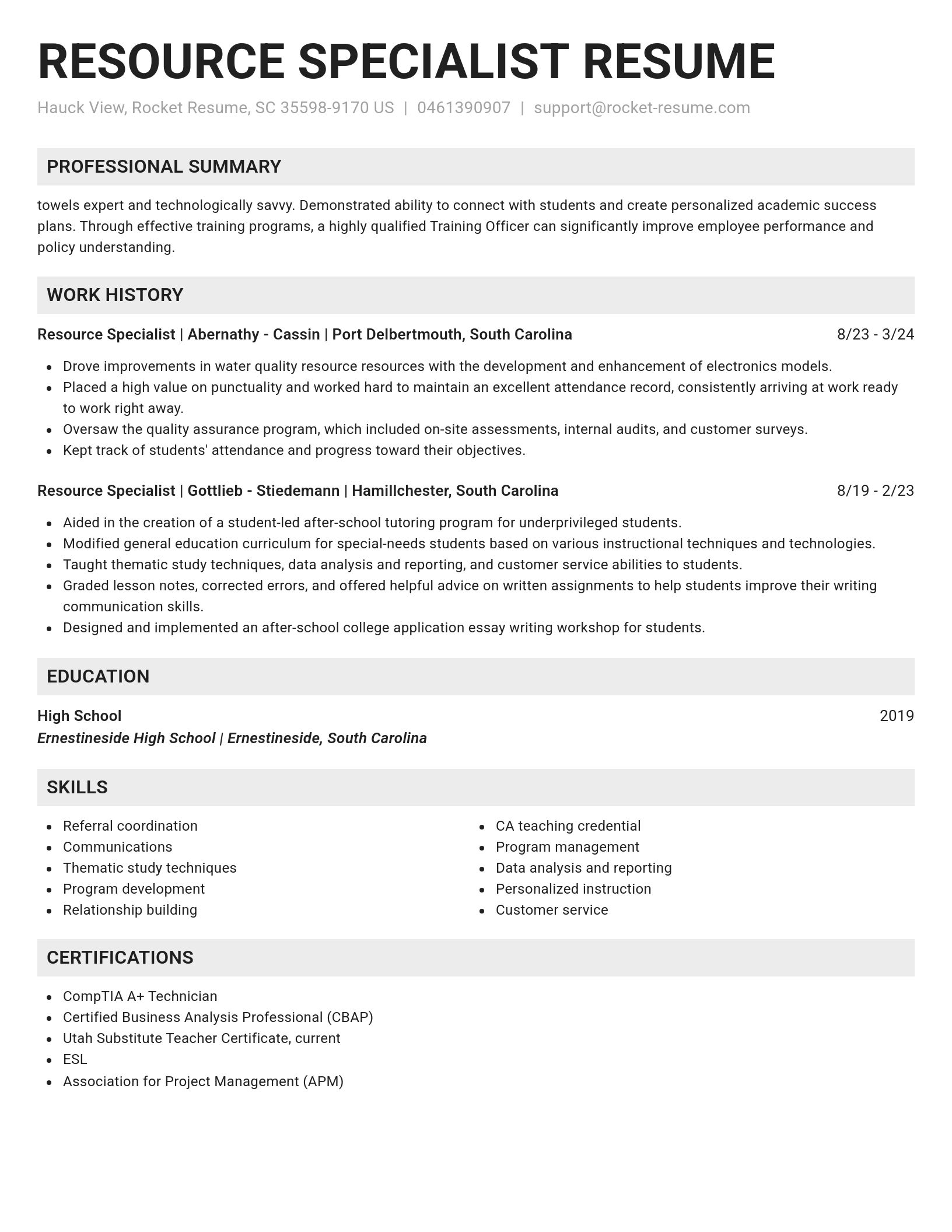 Genius resume template