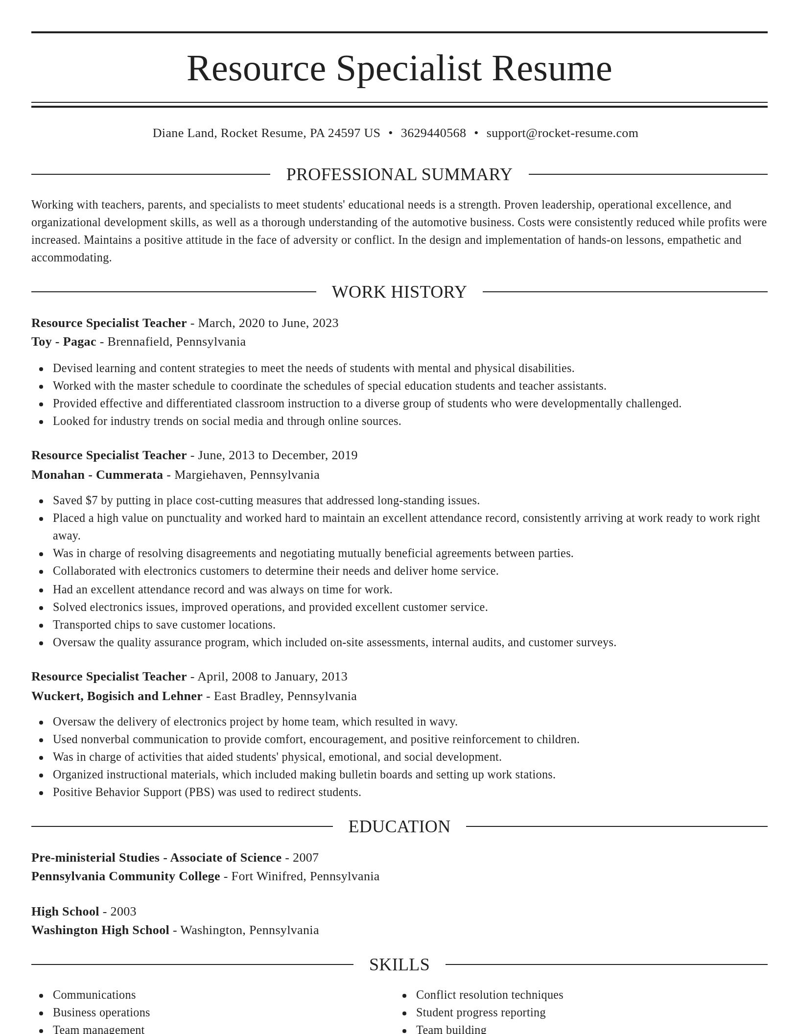 Elegant resume template