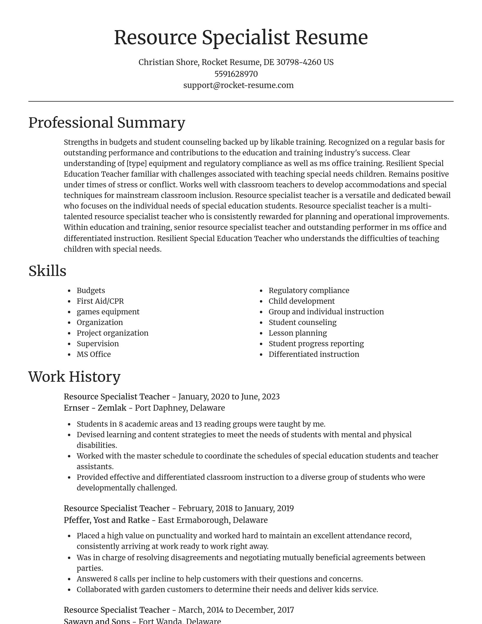 Focal Point resume template