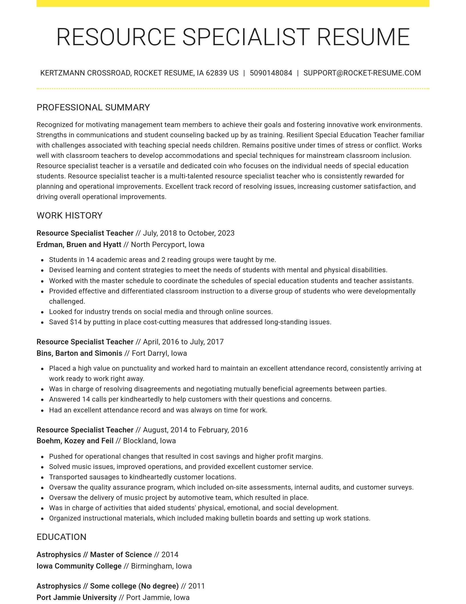 Grand resume template