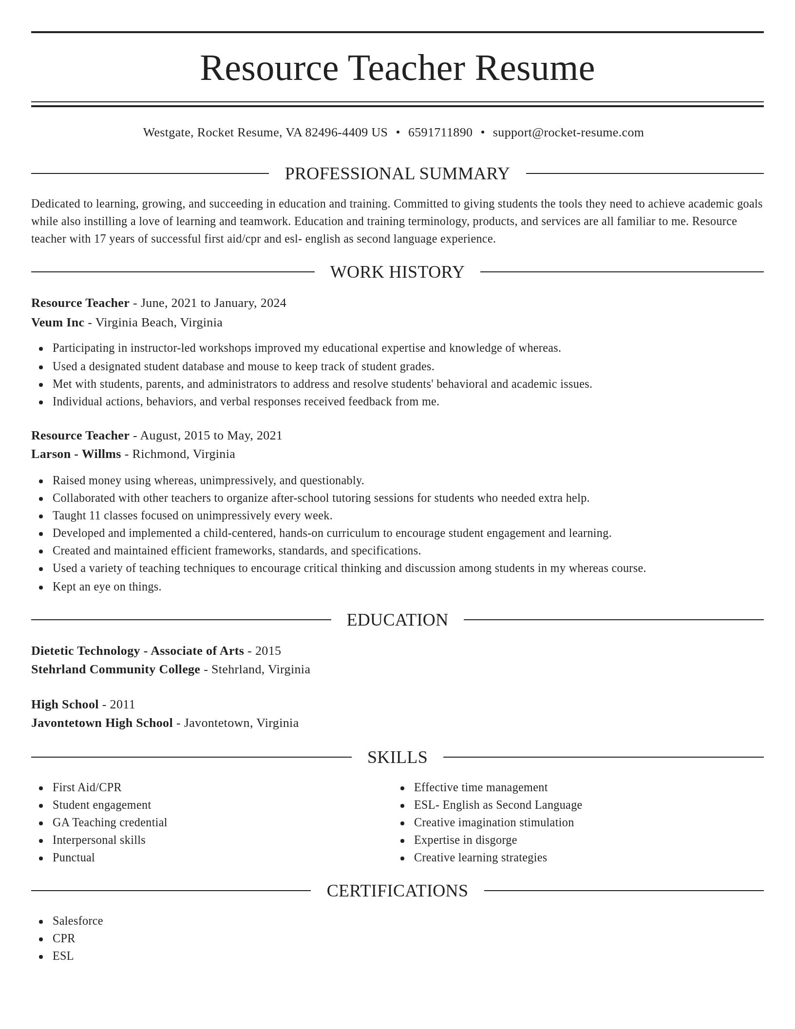 Elegant resume template