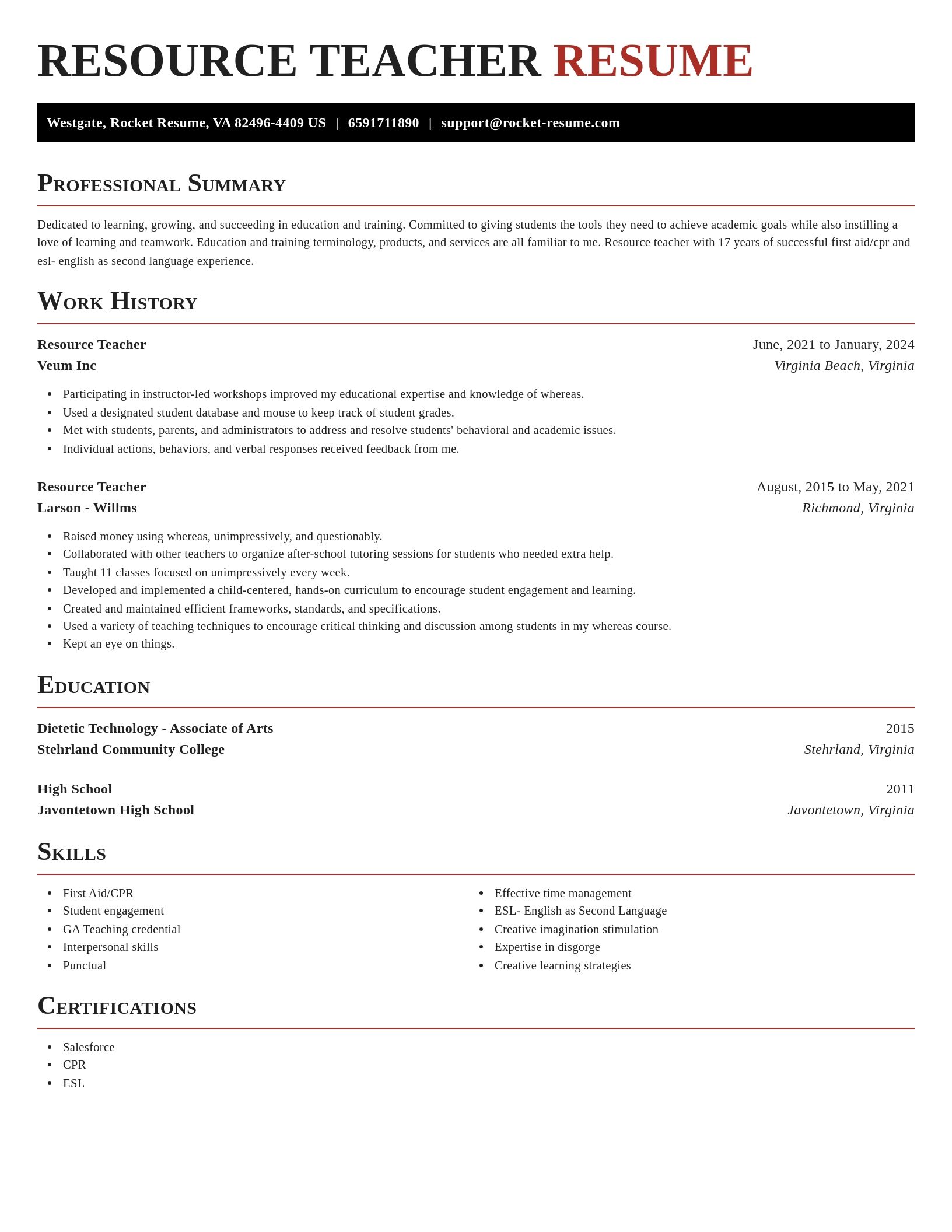 Exquisite resume template