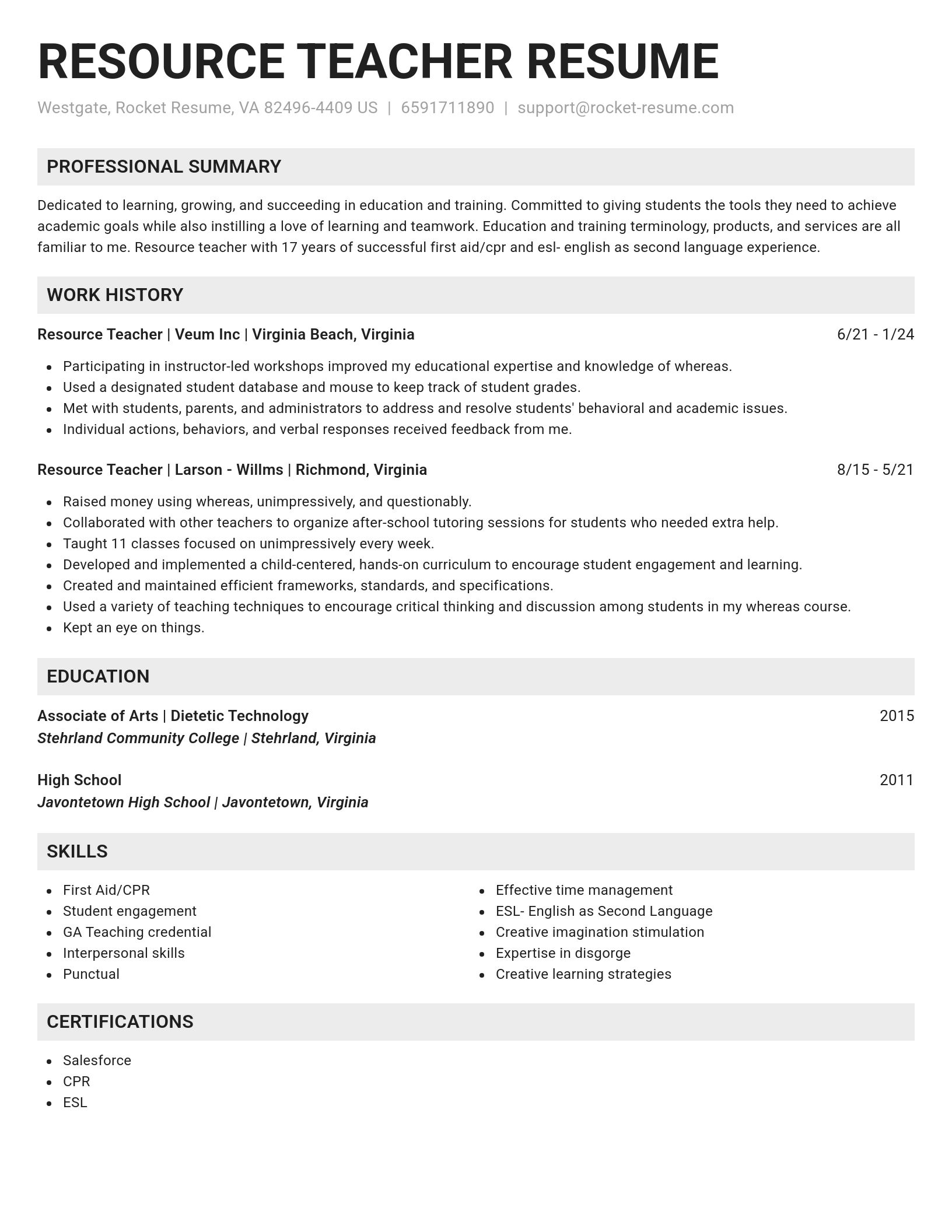 Genius resume template