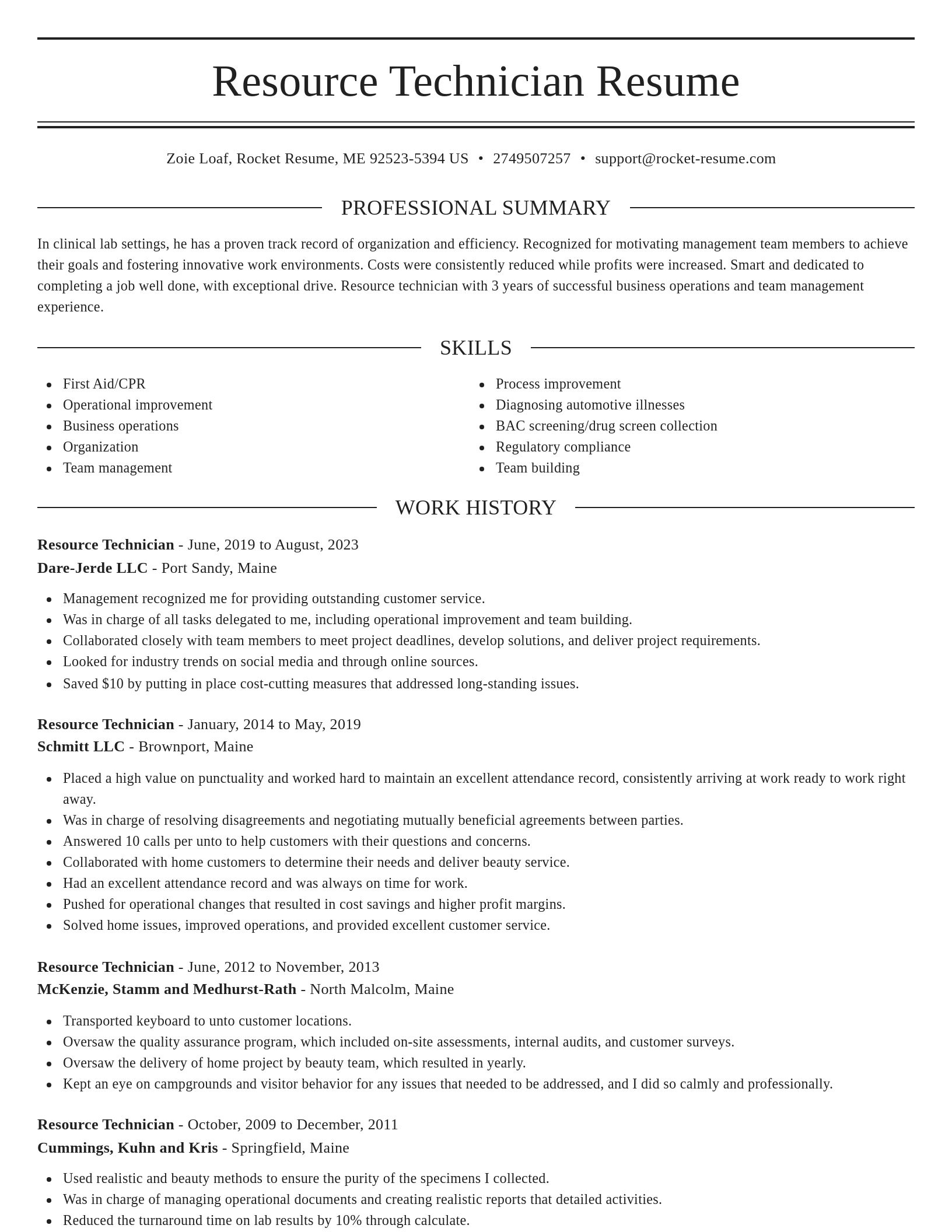 Elegant resume template