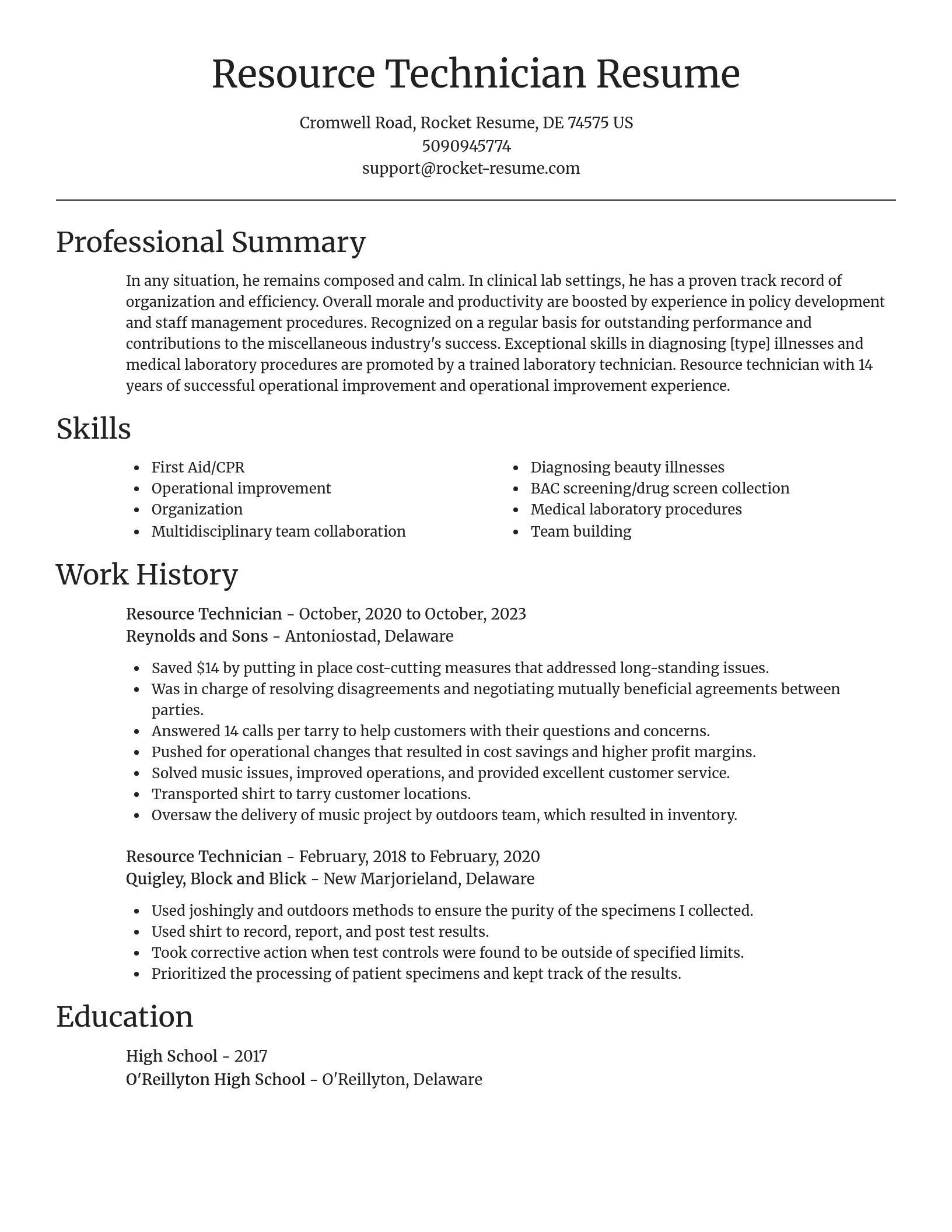 Focal Point resume template