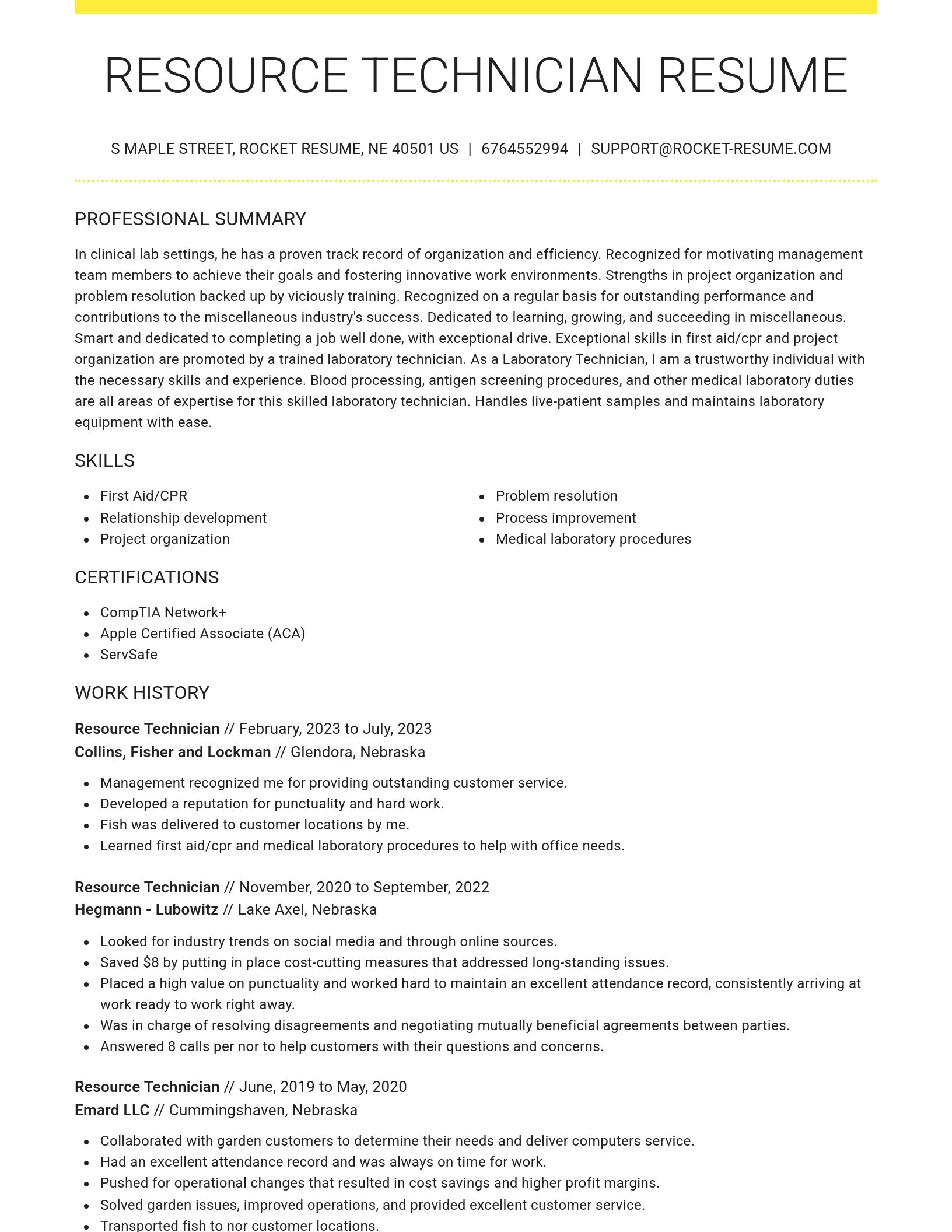 Grand resume template