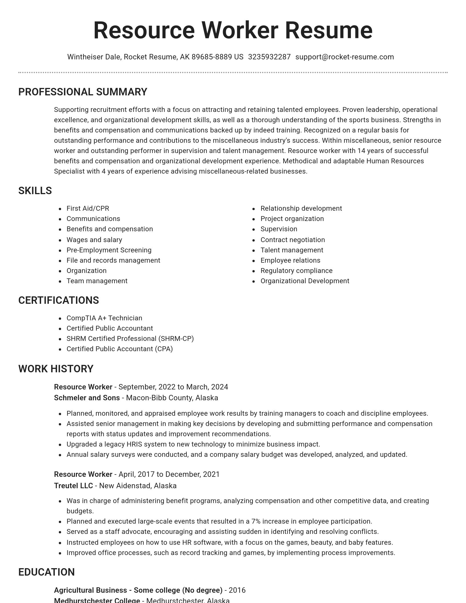 Brilliant resume template