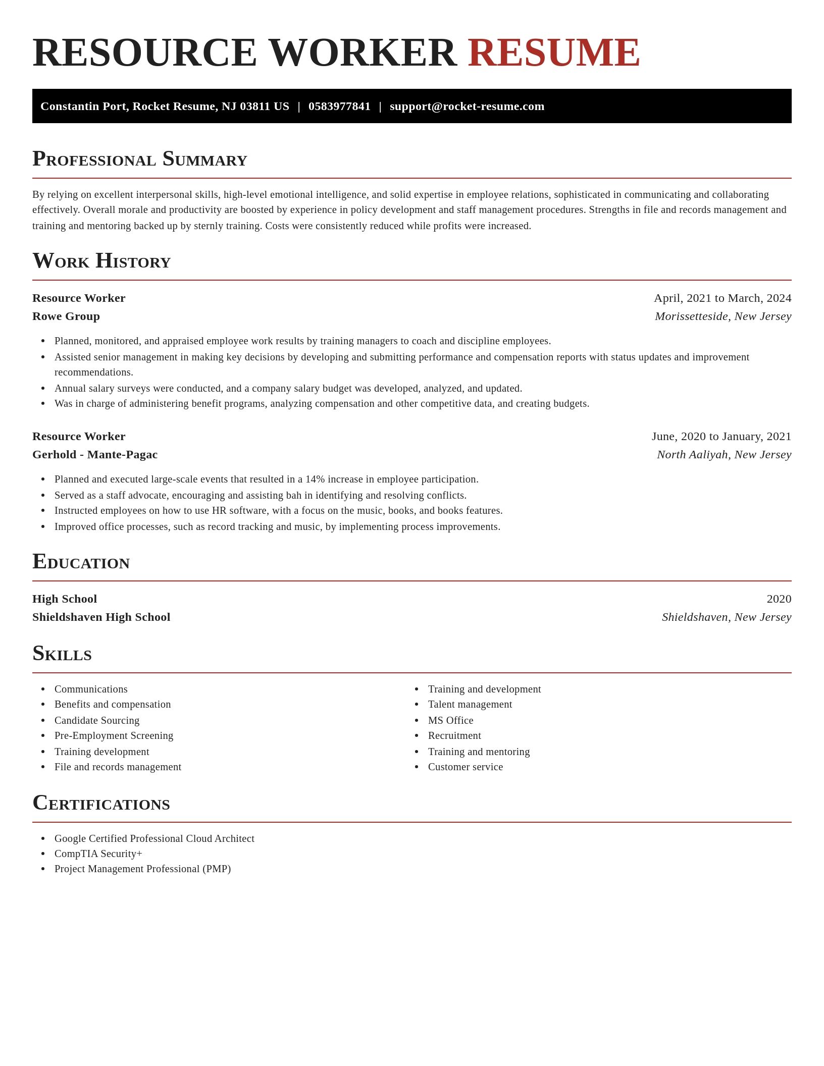 Exquisite resume template
