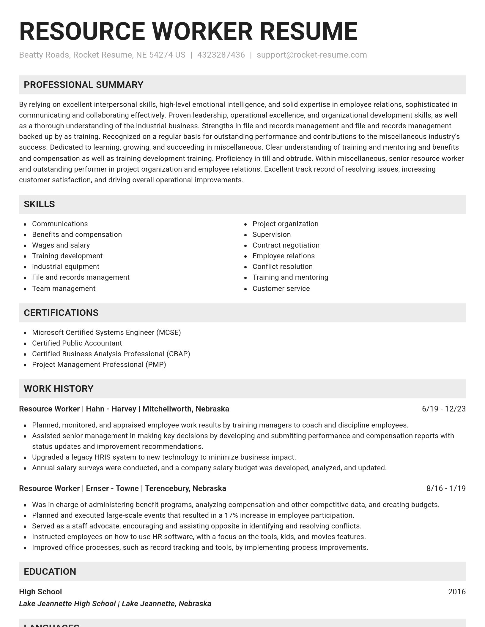 Genius resume template