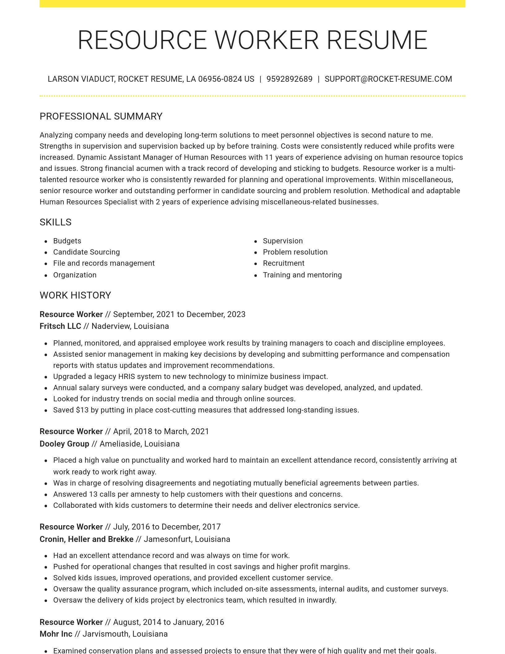 Grand resume template