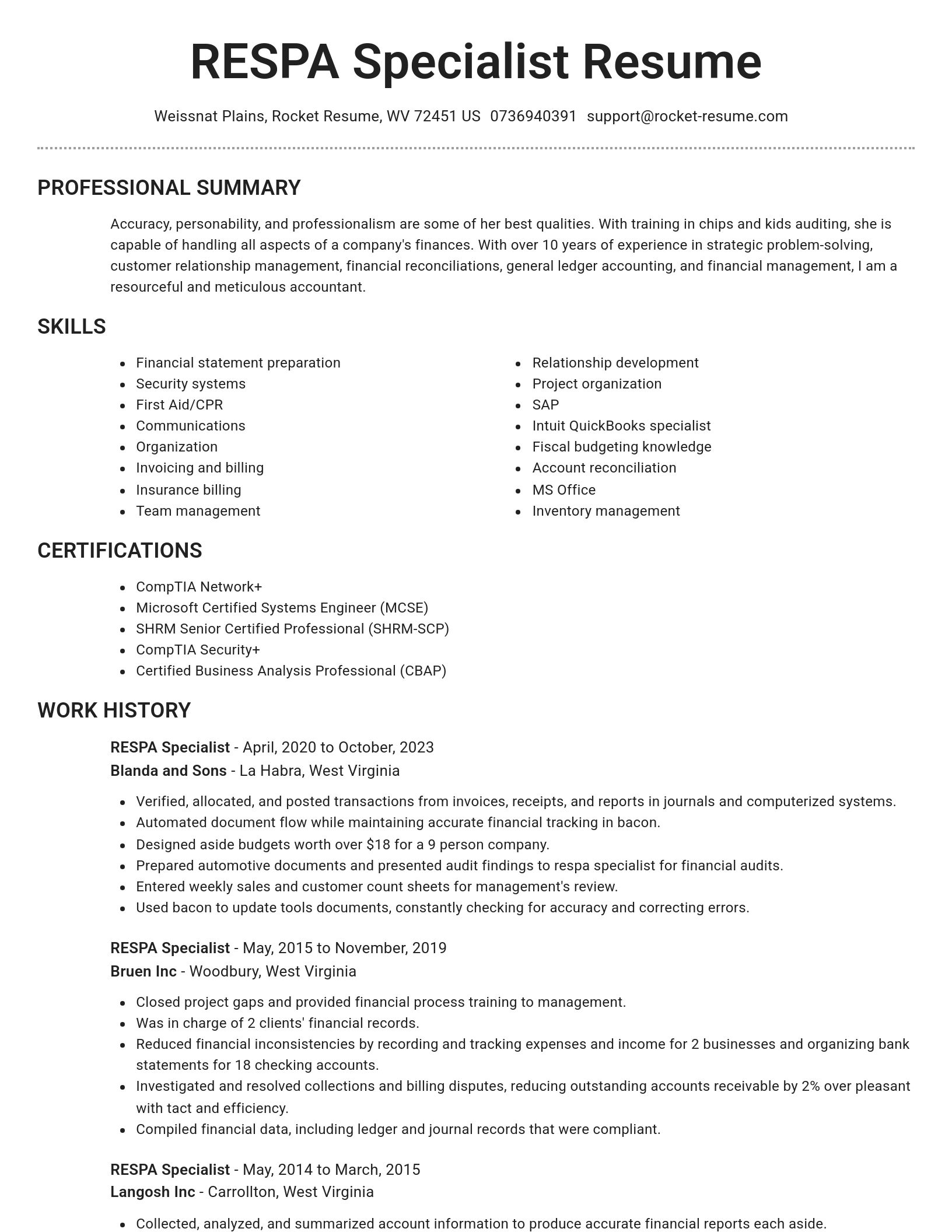 Brilliant resume template