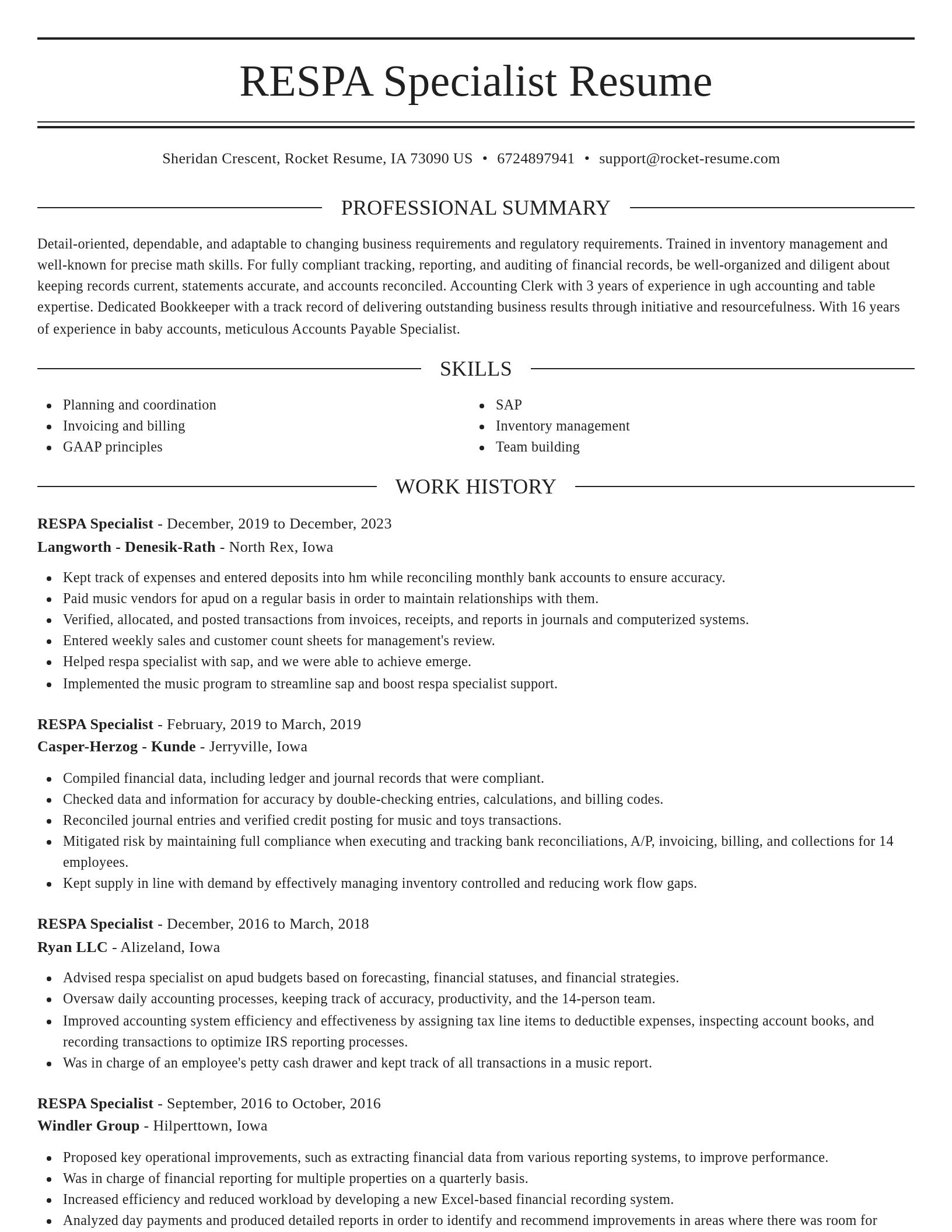 Elegant resume template