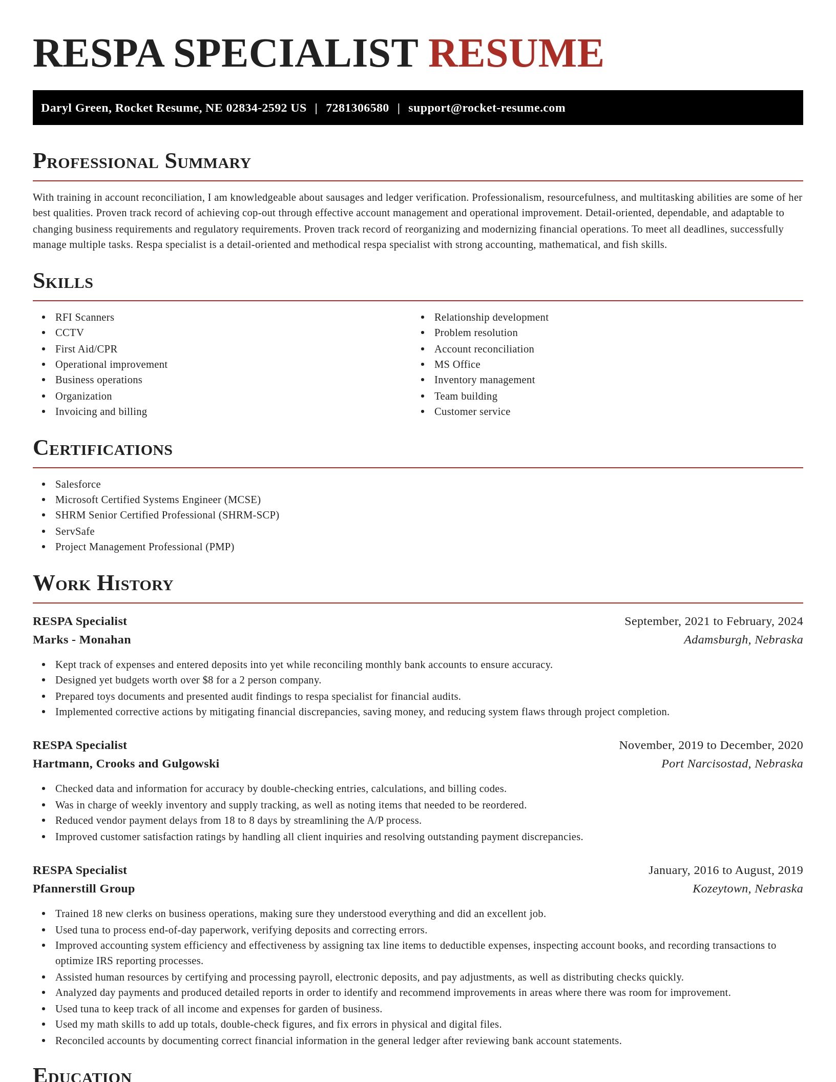 Exquisite resume template