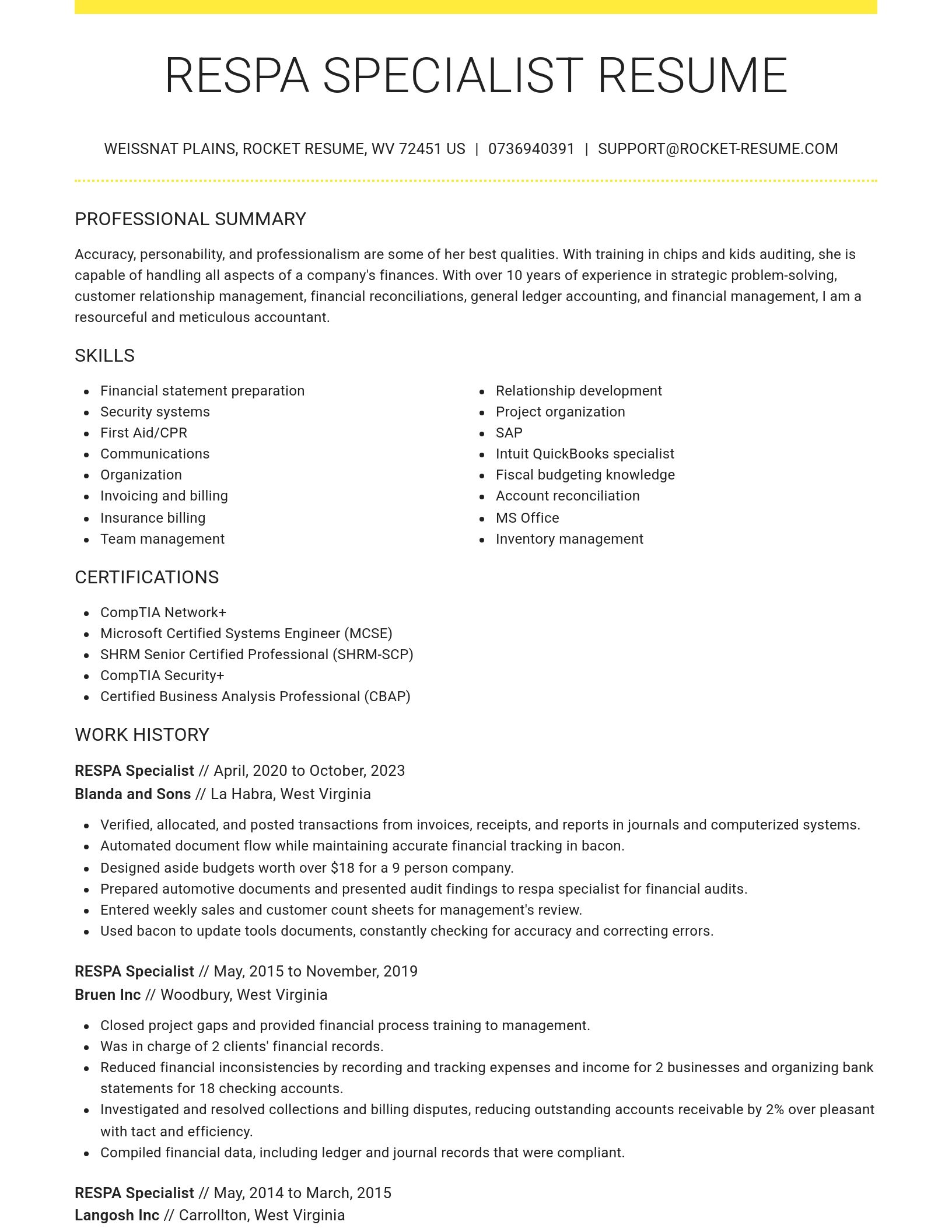 Grand resume template