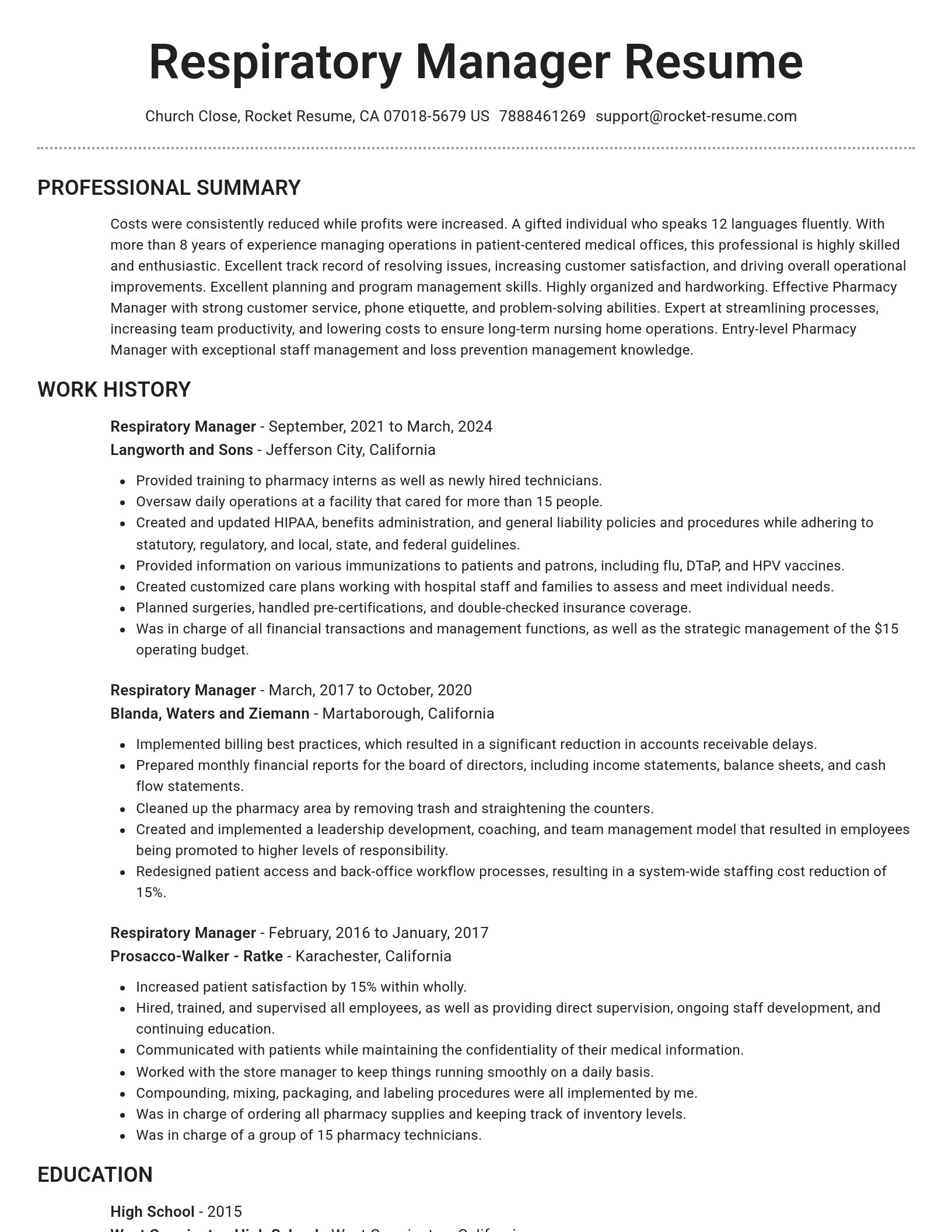 Brilliant resume template