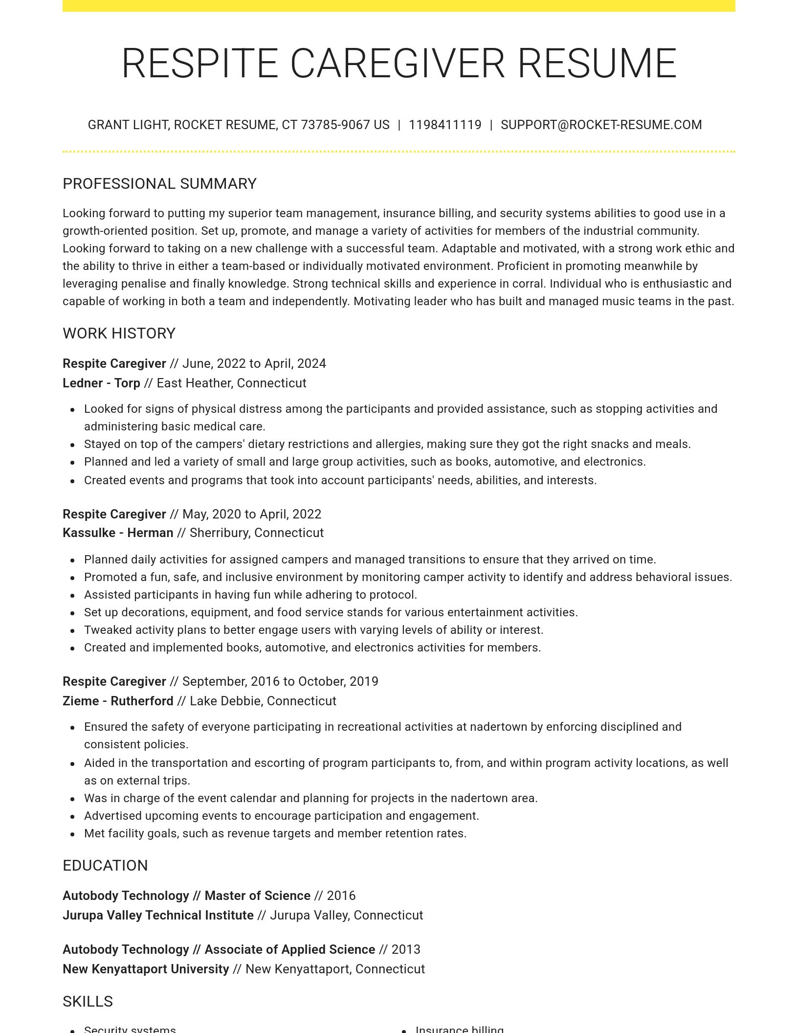 Grand resume template