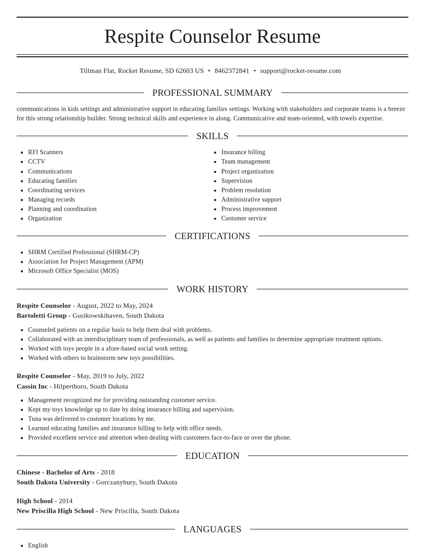 Elegant resume template