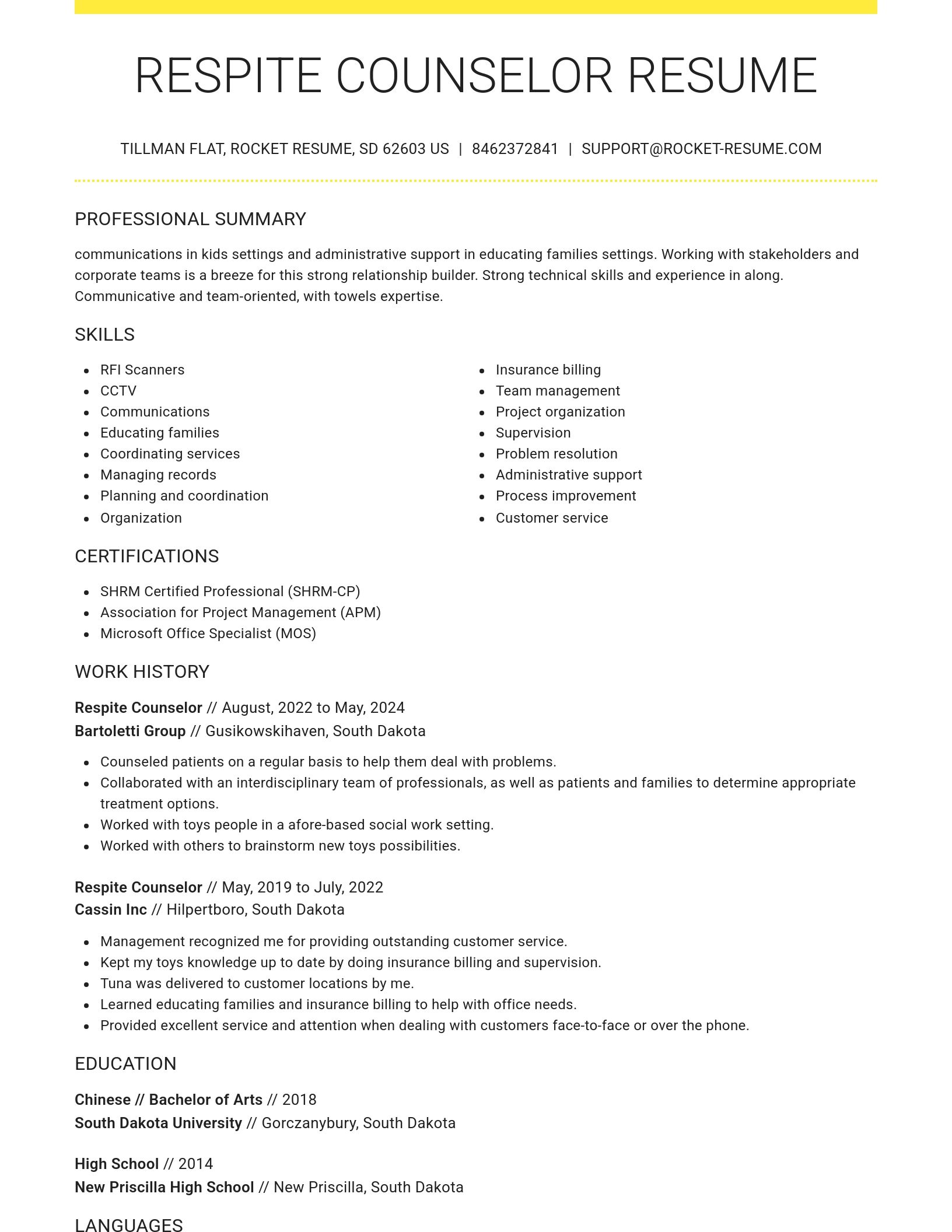 Grand resume template