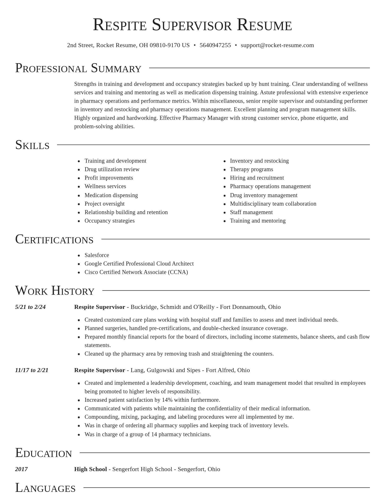 Director resume template