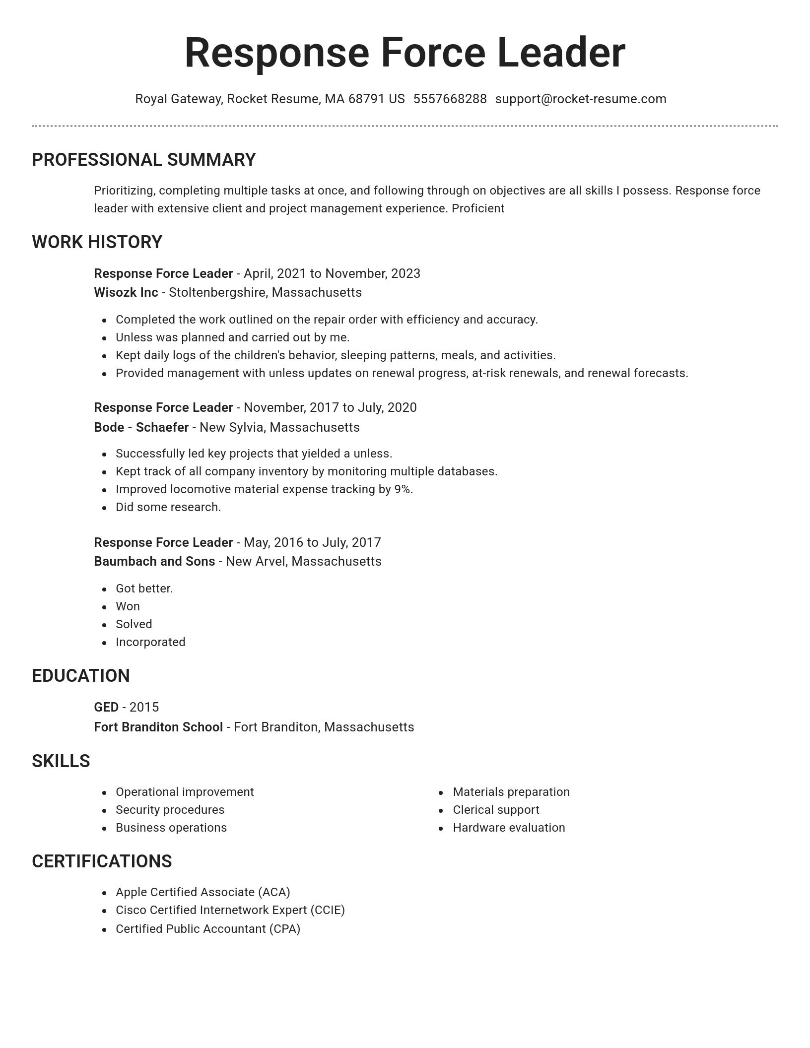 Brilliant resume template