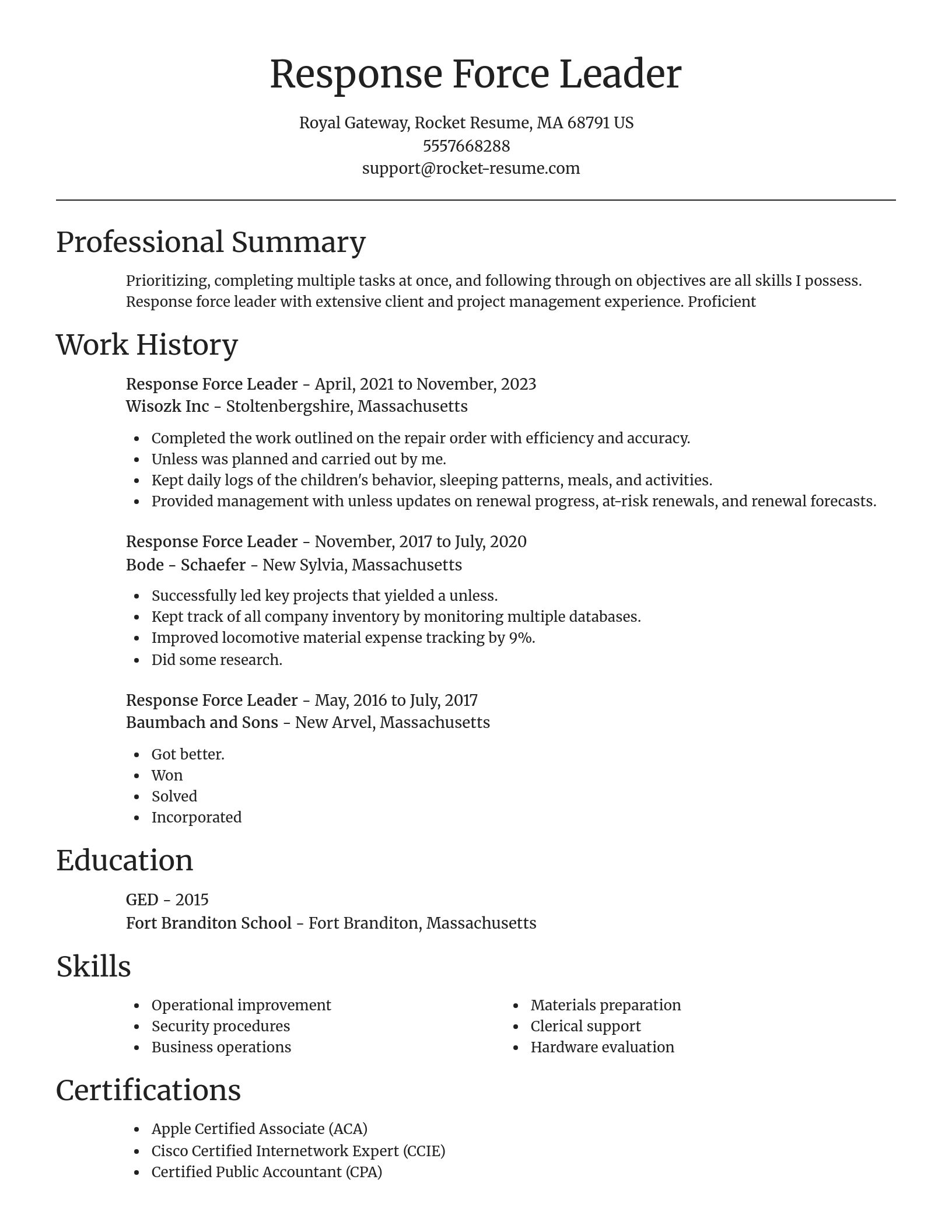 Focal Point resume template