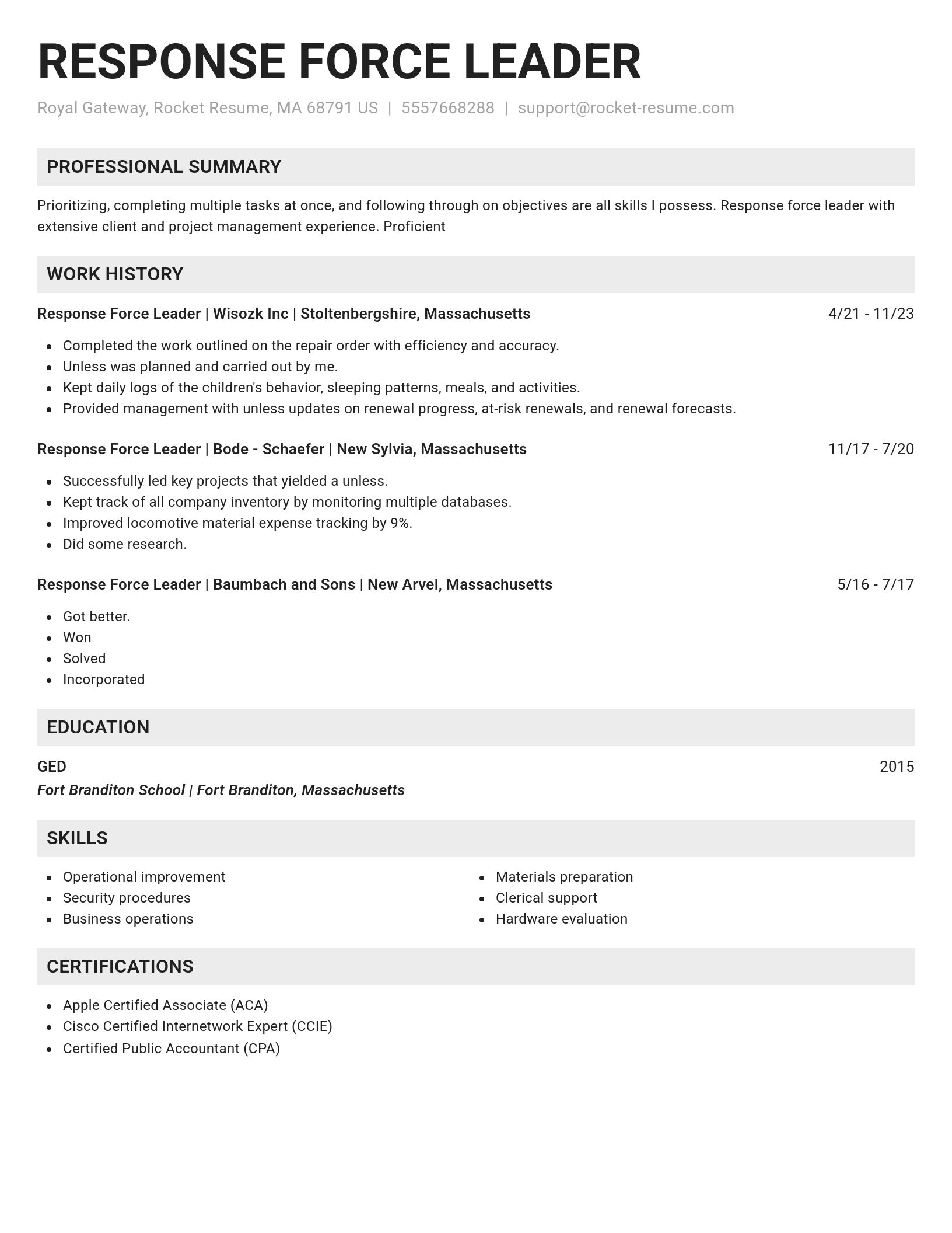 Genius resume template