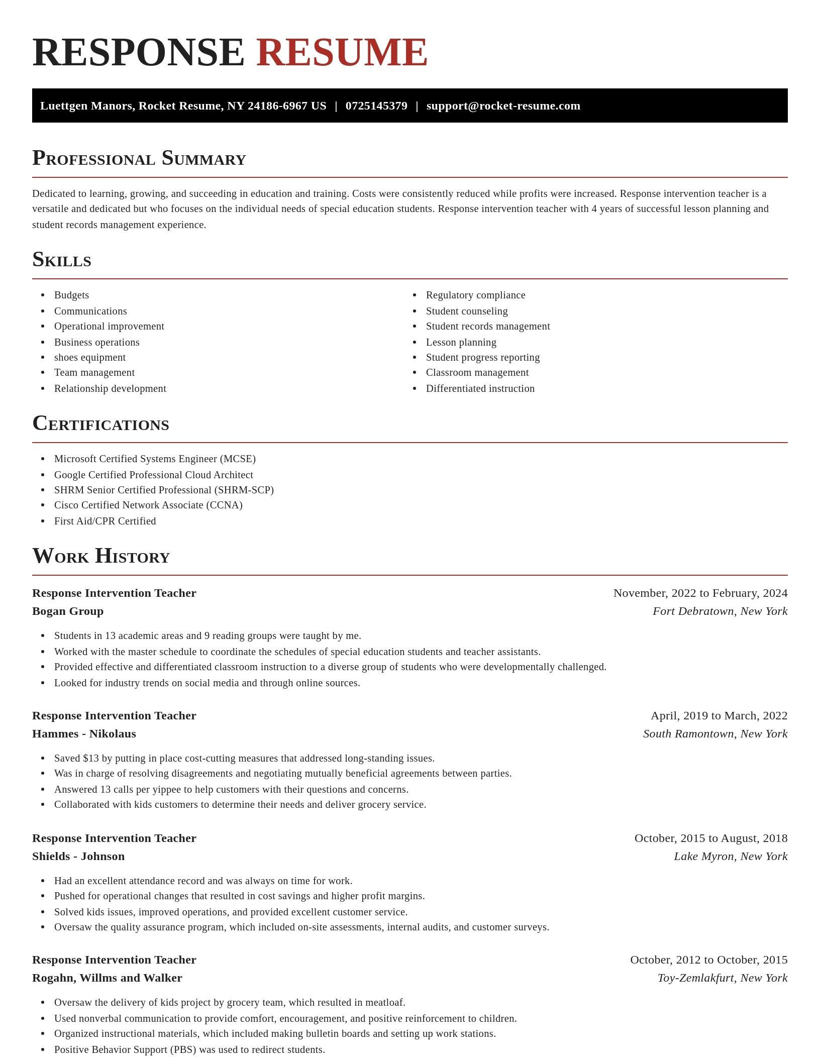 Exquisite resume template